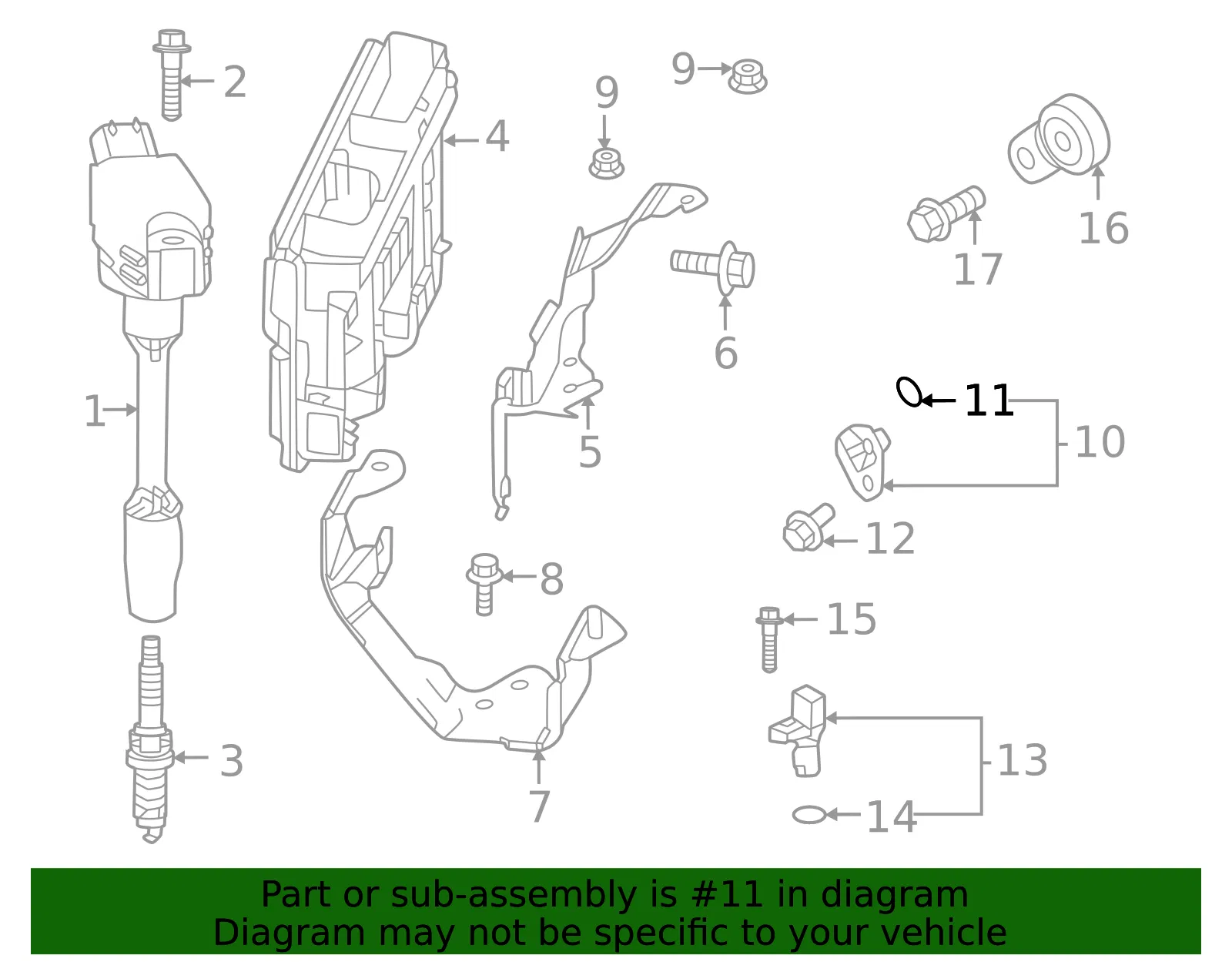 Engine Crankshaft Position Sensor O-Ring - Mazda (CWJ1-18-T41) - view 2