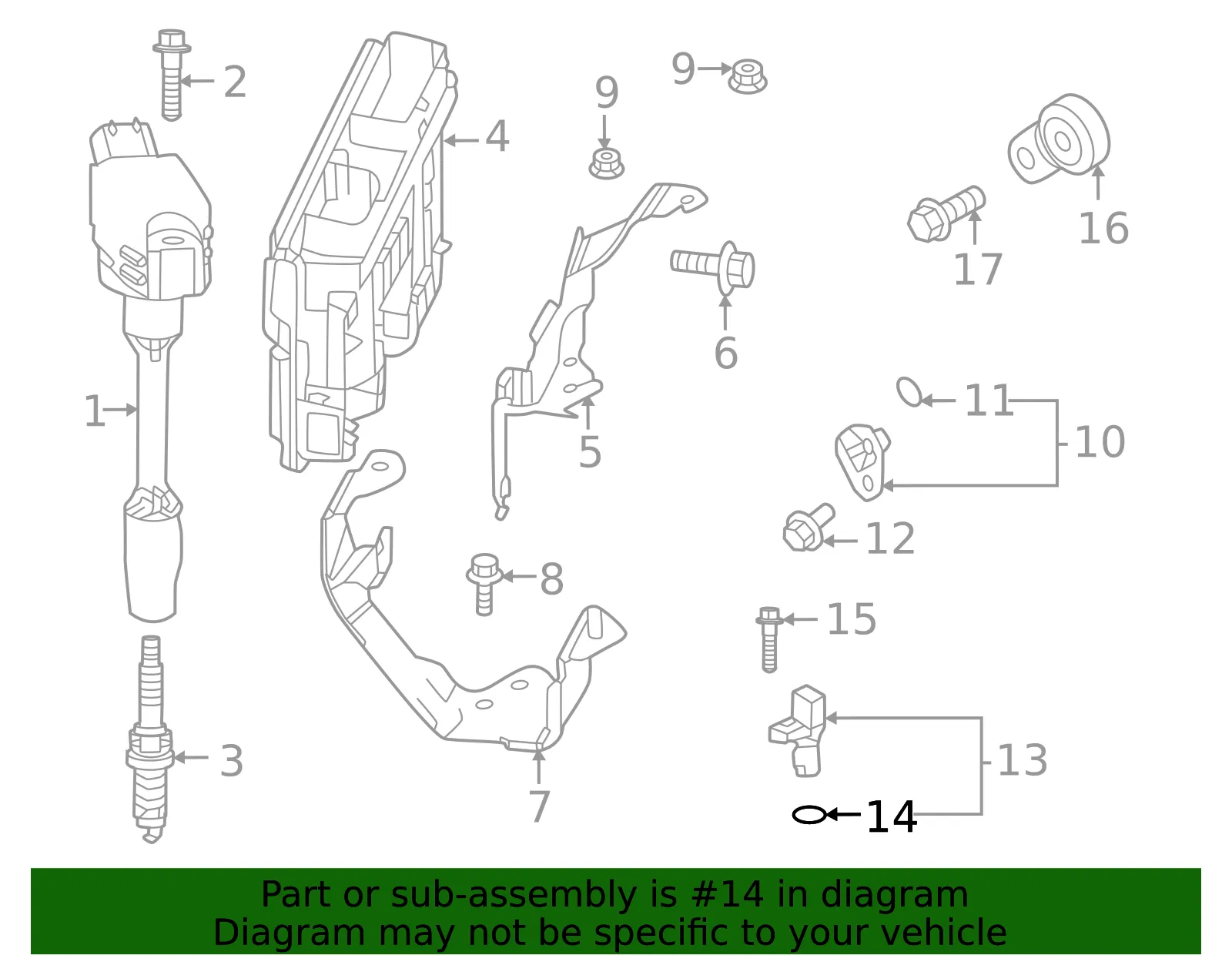 Engine Camshaft Position Sensor O-Ring - Mazda (CWJ2-18-T41) - view 2