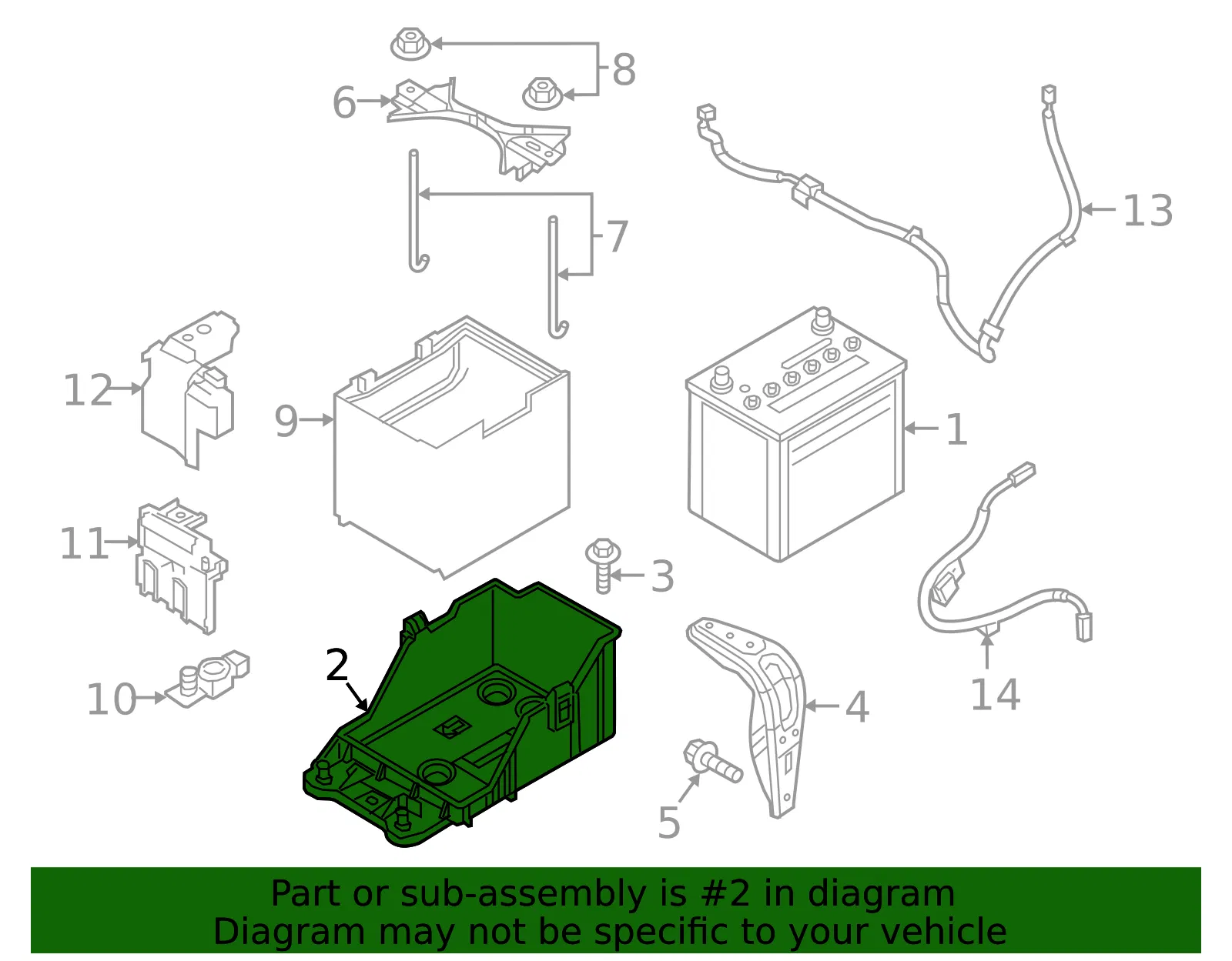 Battery Tray - Mazda (D09H-56-040) - view 3