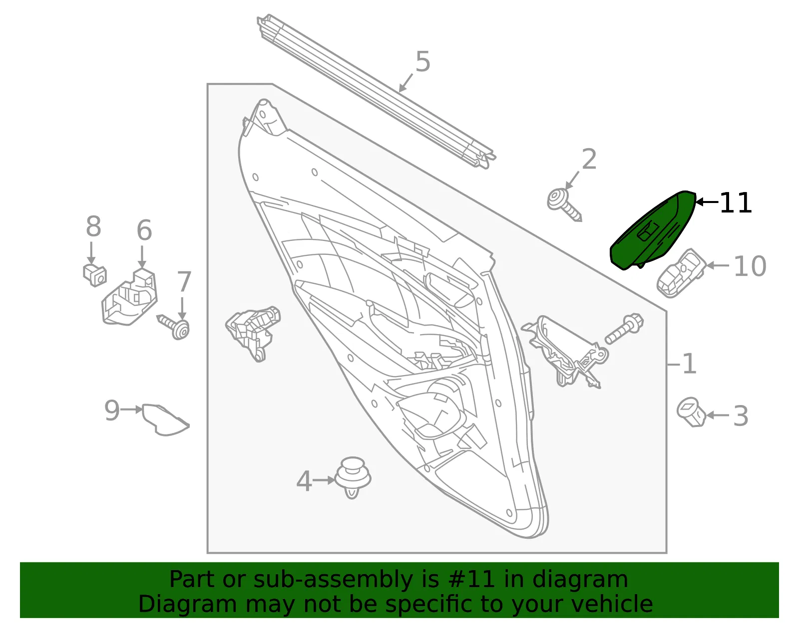Switch Panel - Driver's Side (LH) - Mazda (D10E-68-5LYB-02) - view 3