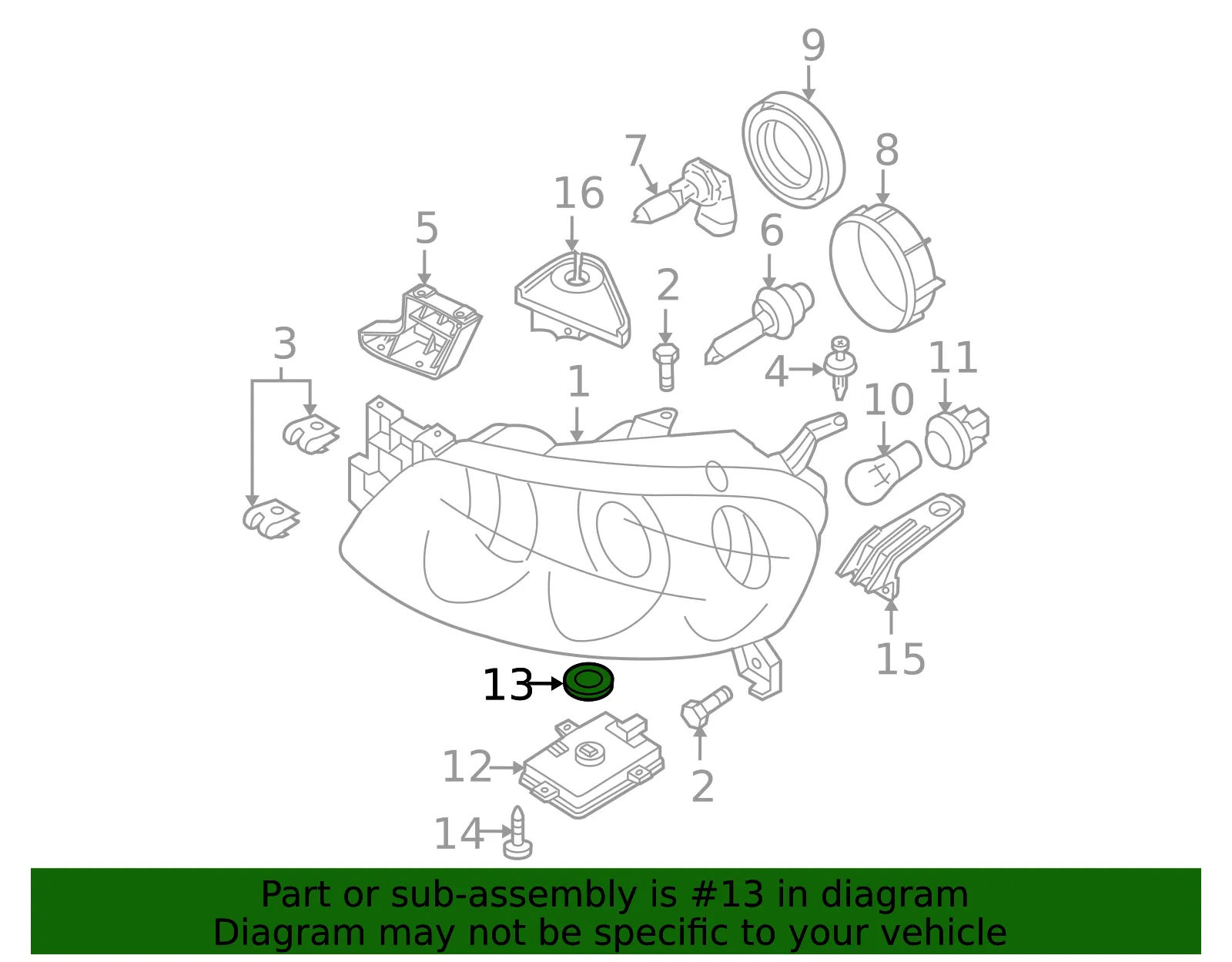 Control Module Gasket - Mazda (D391-51-0B2) - view 3