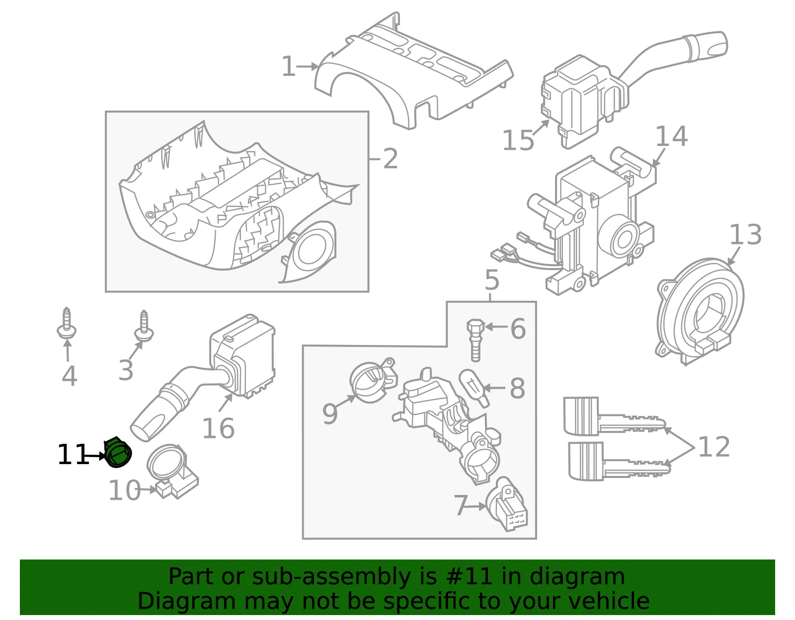 Ignition Switch Bezel - Mazda (D461-66-141A-02) - view 3