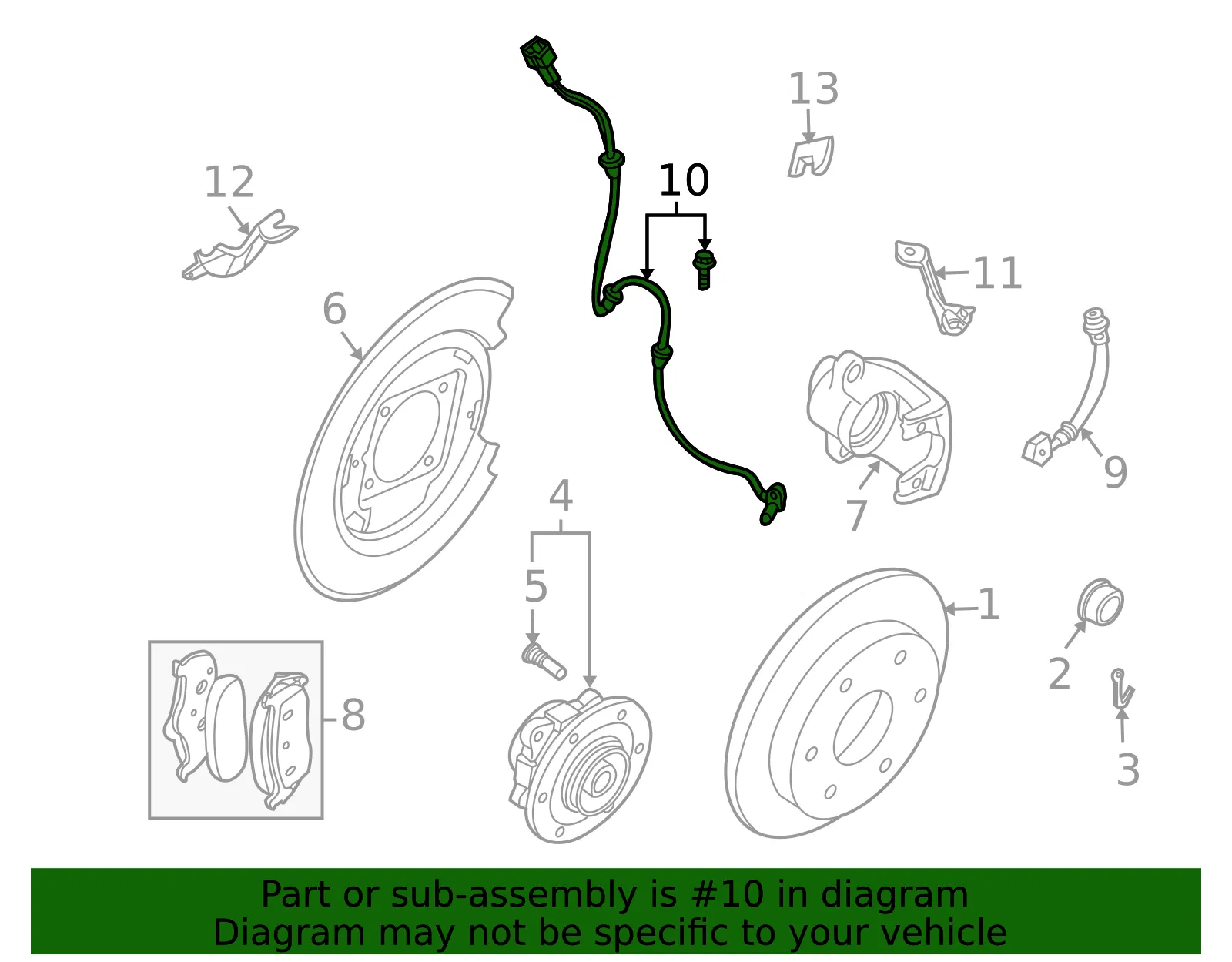 ABS Sensor - Nissan (D7900-ZC30A) - view 3