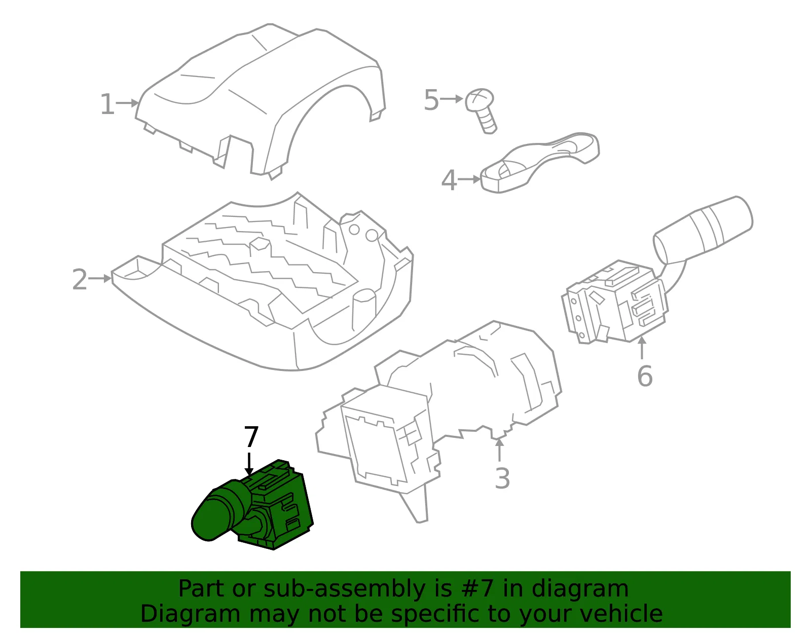 Combination Switch - Mazda (DA8E-66-122B) - view 3