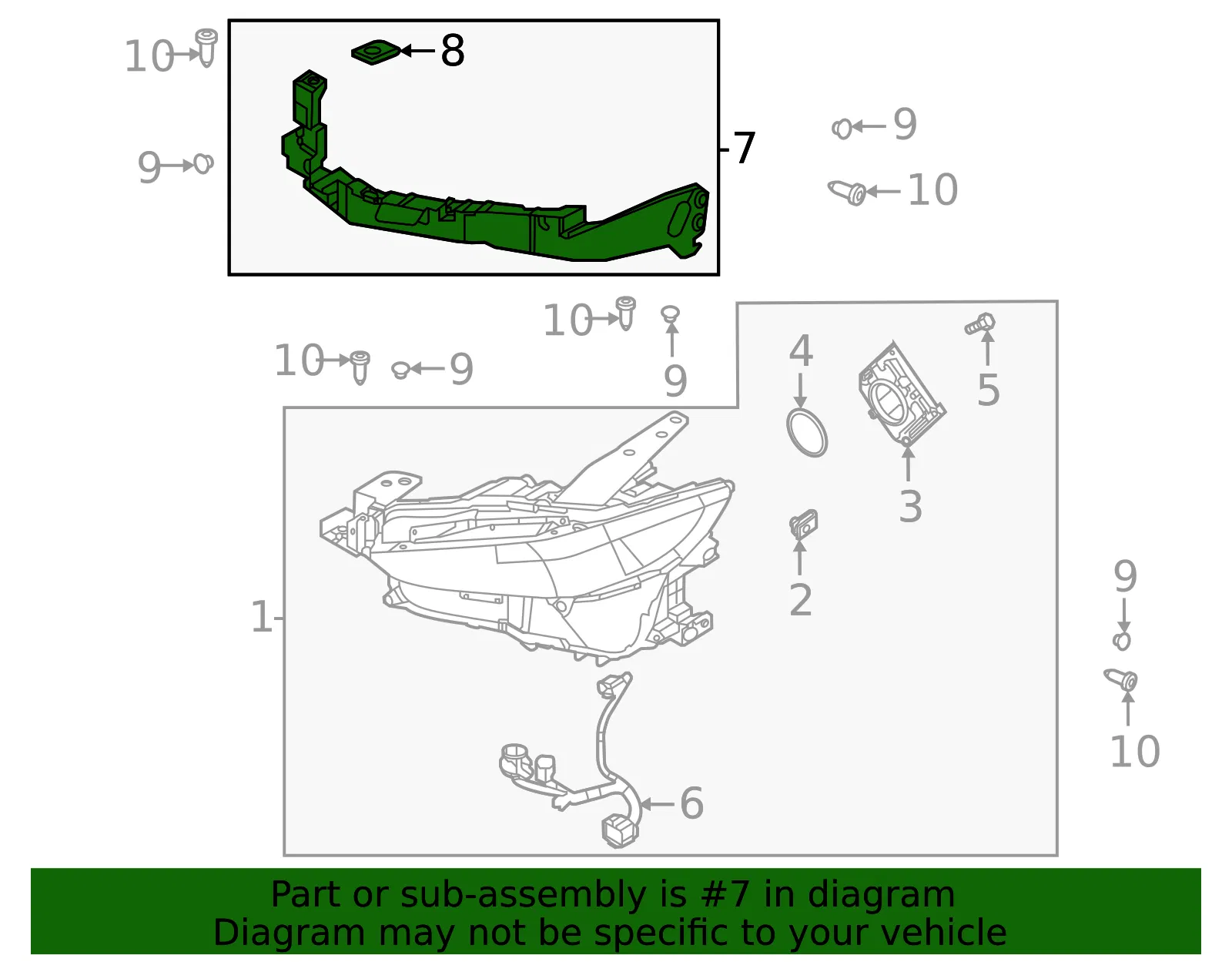 Headlamp Bracket - Mazda (DFR5-50-150D) - view 3