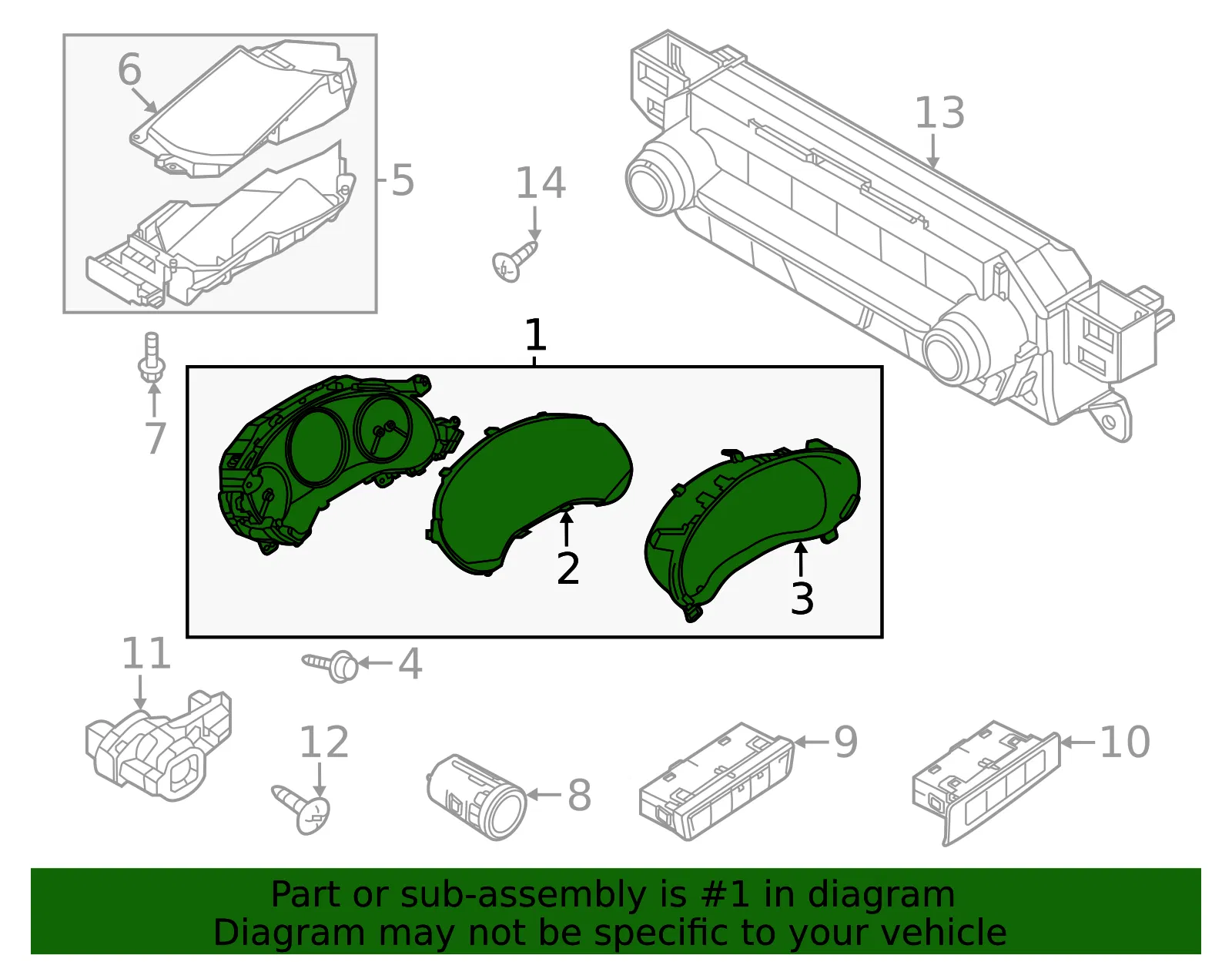 Cluster Assembly - Mazda (DPTW-55-430) - view 2
