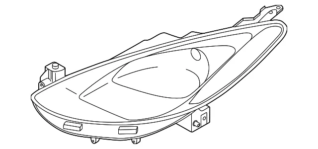 Headlamp Assembly - Passenger Side (RH) - Mazda (DR61-51-0K0D)