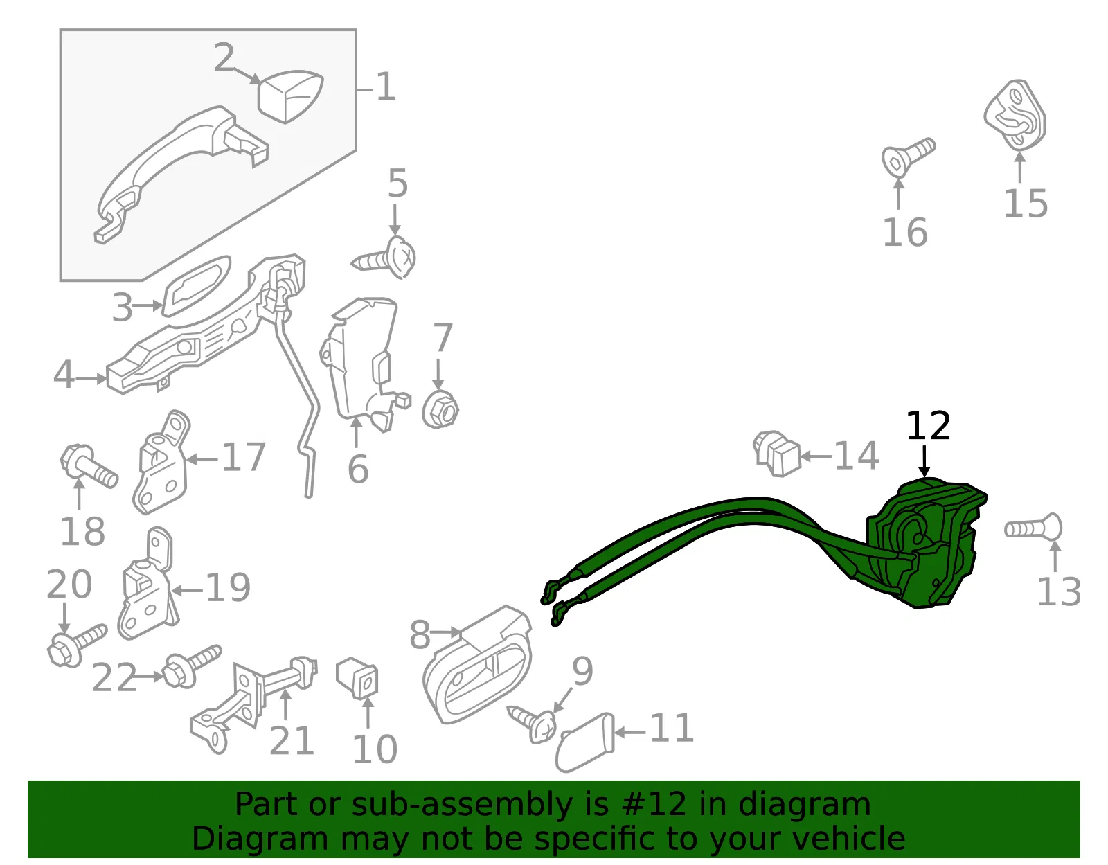 Lock Actuator - Driver's Side (LH) - Mazda (DR61-59-310) - view 2