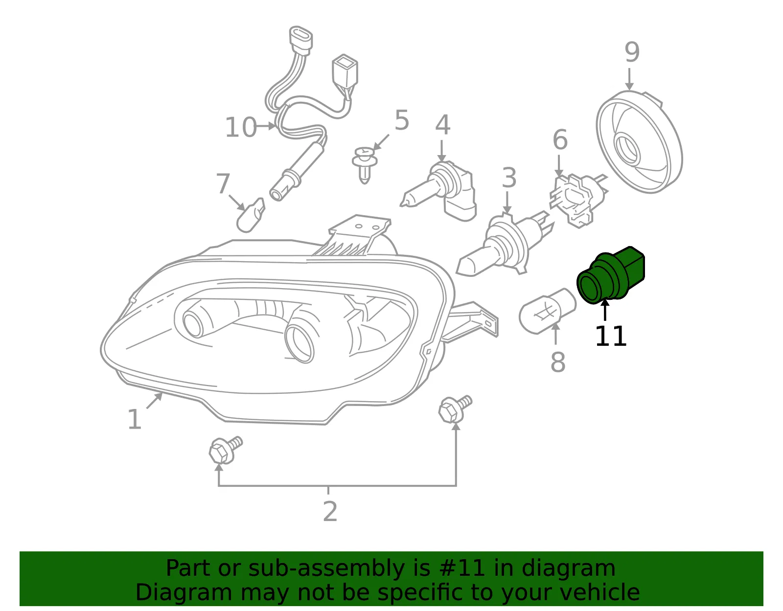 Turn Signal Light Socket - Mazda (E115-51-064) - view 3