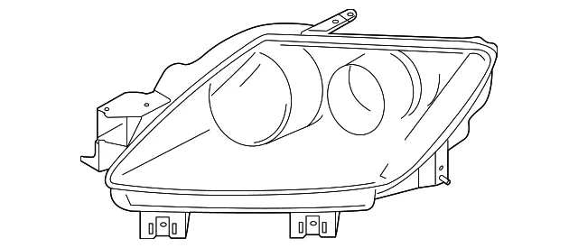 Headlamp Assembly - Passenger Side (RH) - Mazda (EG22-51-031N)