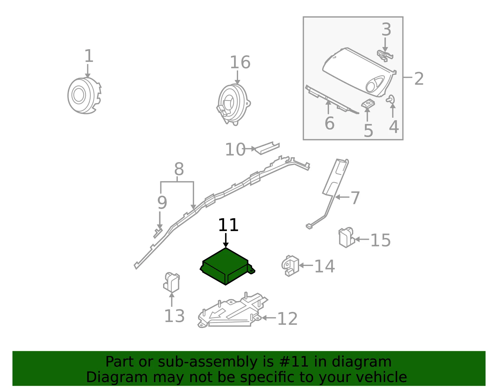 Air Bag Control Module - Mazda (EH44-57-K30) - view 3