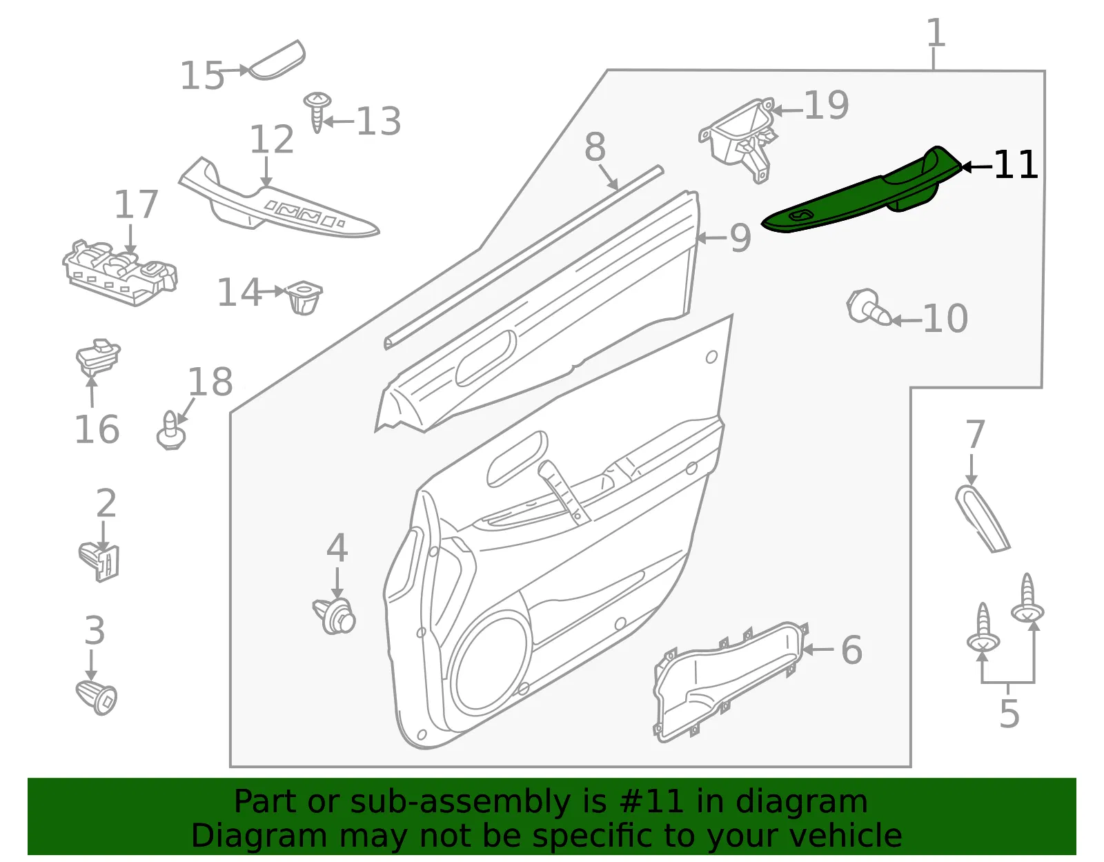 Switch Panel - Passenger Side (RH) - Mazda (EH46-68-4L1A) - view 2