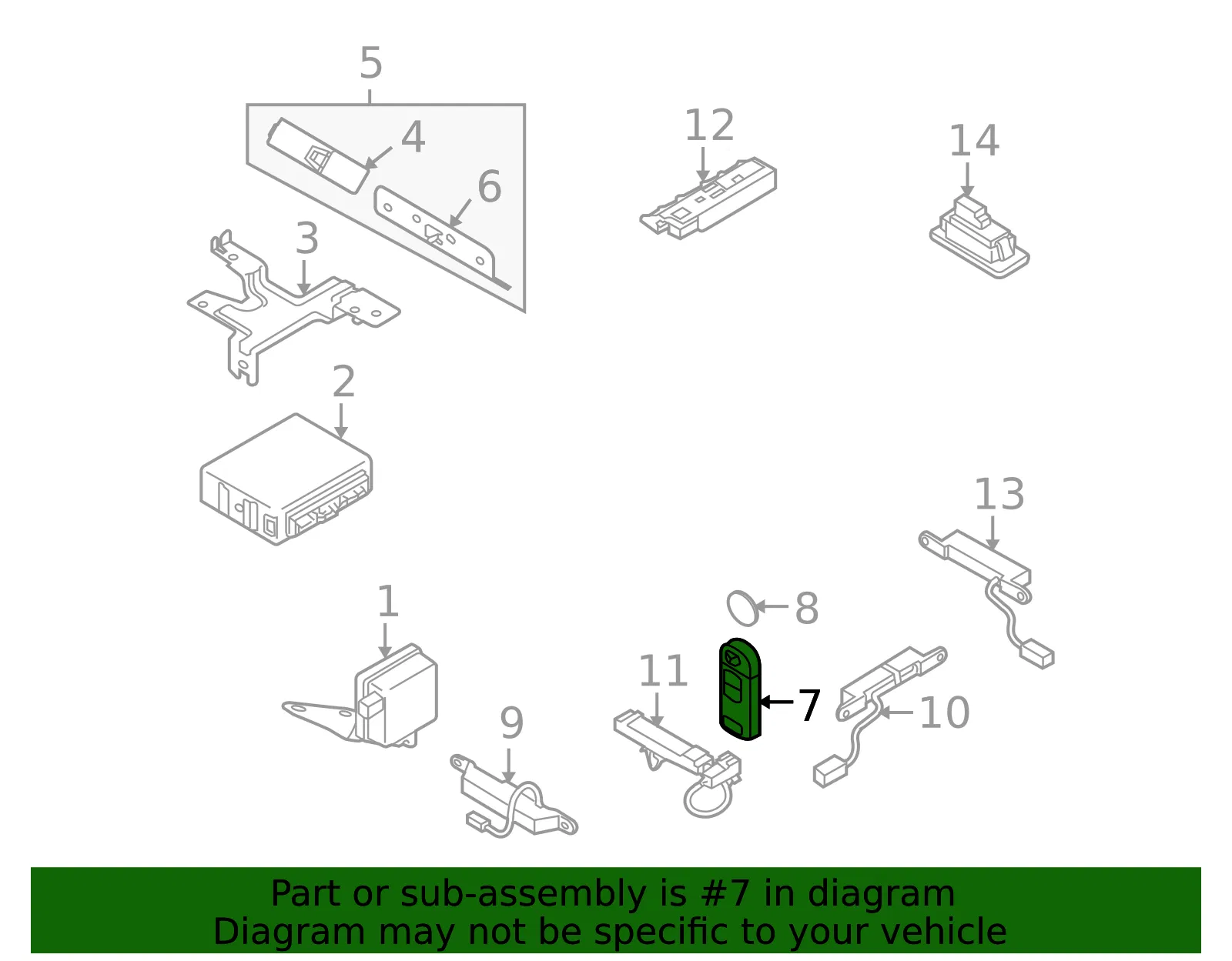 Keyless Entry Transmitter - Mazda (EHY5-67-5RYA) - view 3
