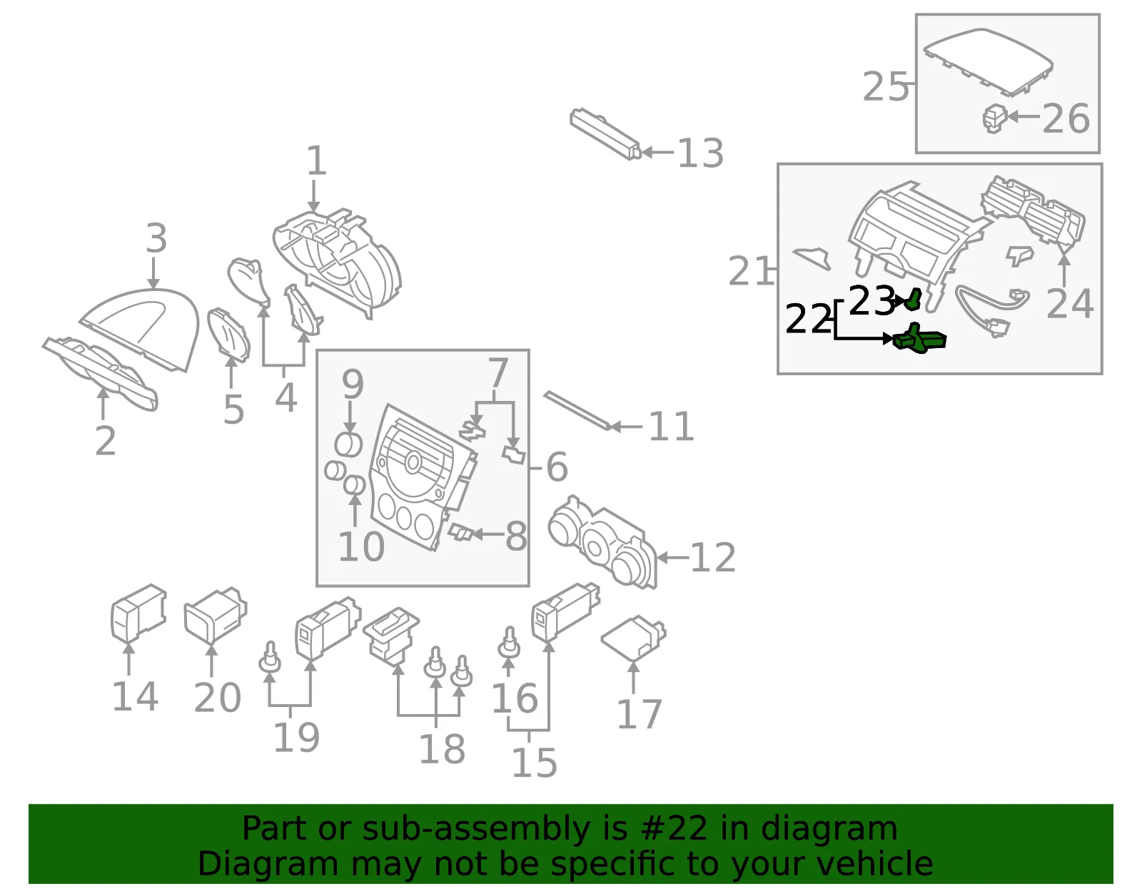 Switch Hazard - MAZDA (F189664H0B) - view 3