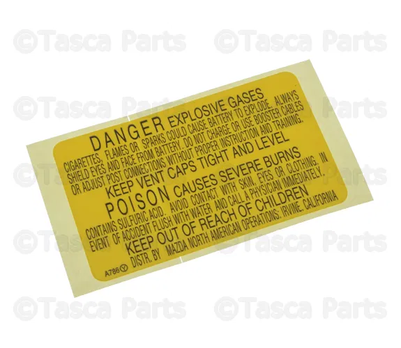 Battery Label - Mazda (FA01-69-064D)