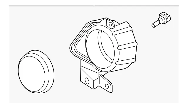 Fog Lamp Assembly - Passenger Side (RH) - Mazda (FE01-51-680D)