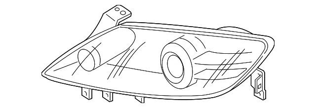 Composite Headlamp - Driver's Side (LH) - Mazda (FE81-51-0L0B)