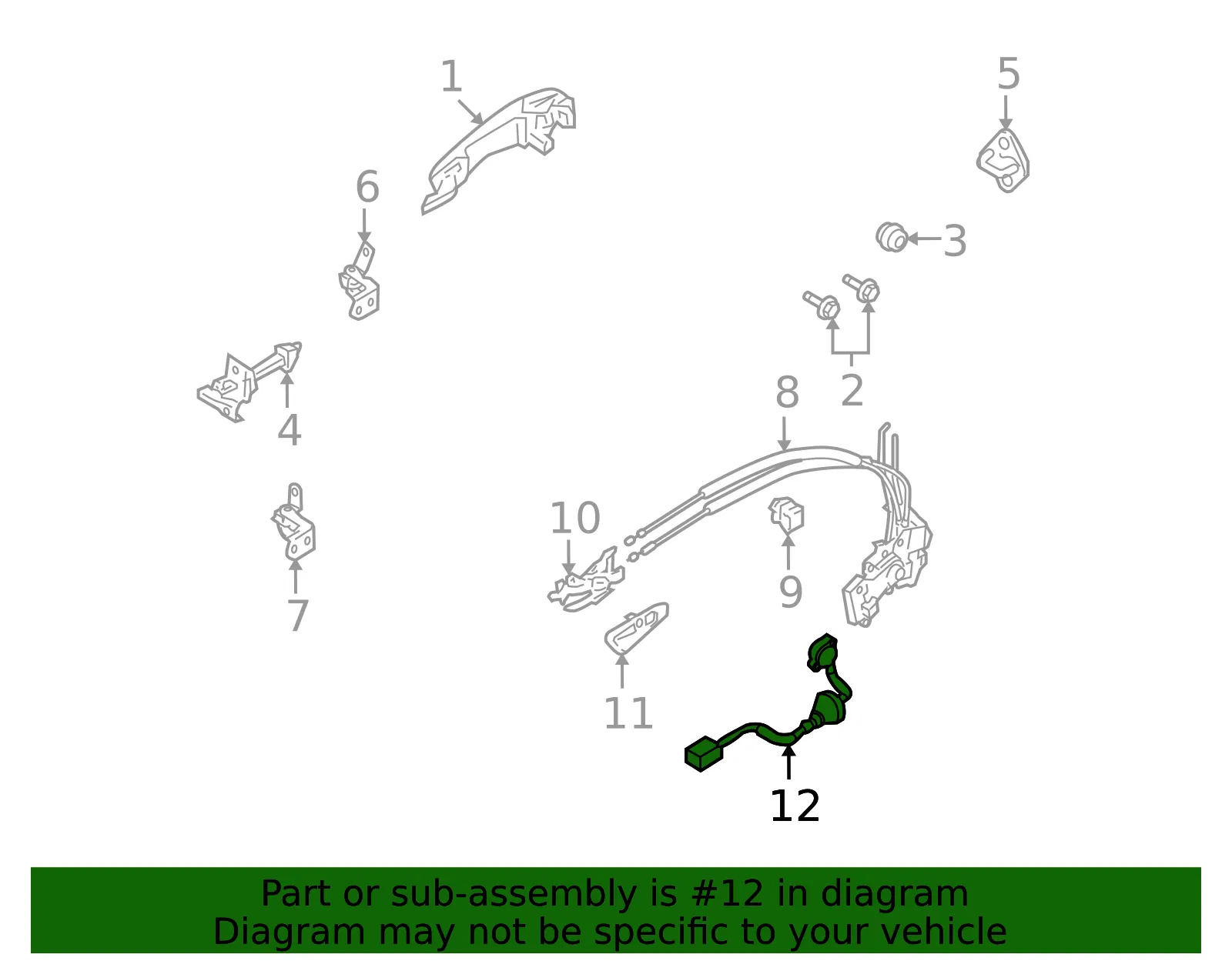 Lock Switch - Driver's Side (LH) - Mazda (FE87-59-4B1A) - view 3