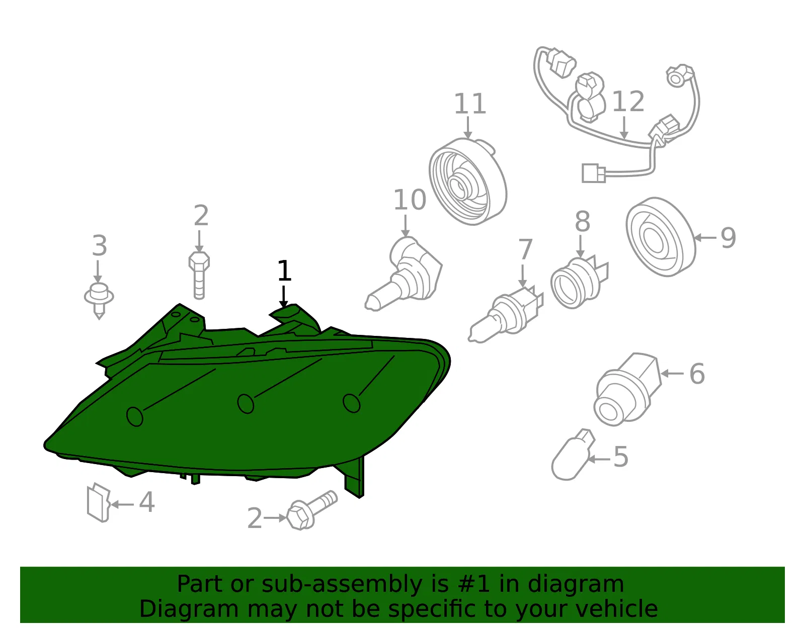 Headlamp Assembly - Driver's Side (LH) - Mazda (FF14-51-0L0E) - view 2