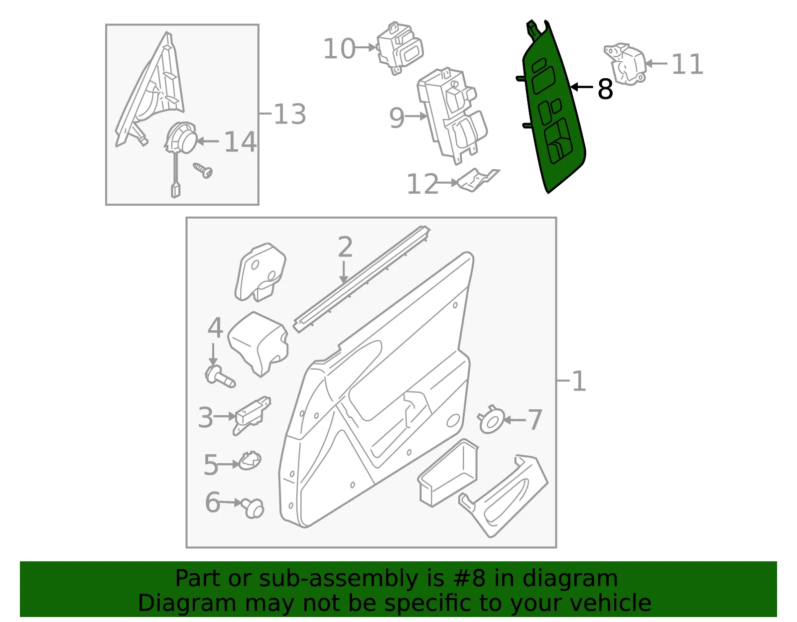 Panel R Switch - Mazda (FF14684L1) - view 2