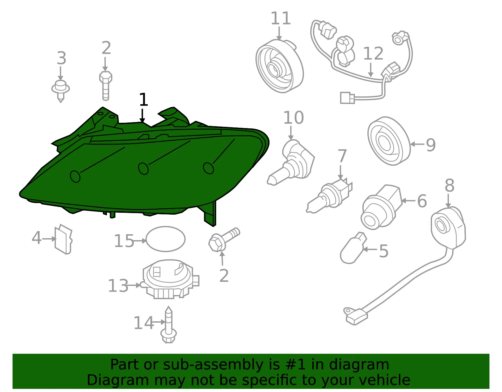 Headlamp Assembly - Driver's Side (LH) - Mazda (FF16-51-041C) - view 2
