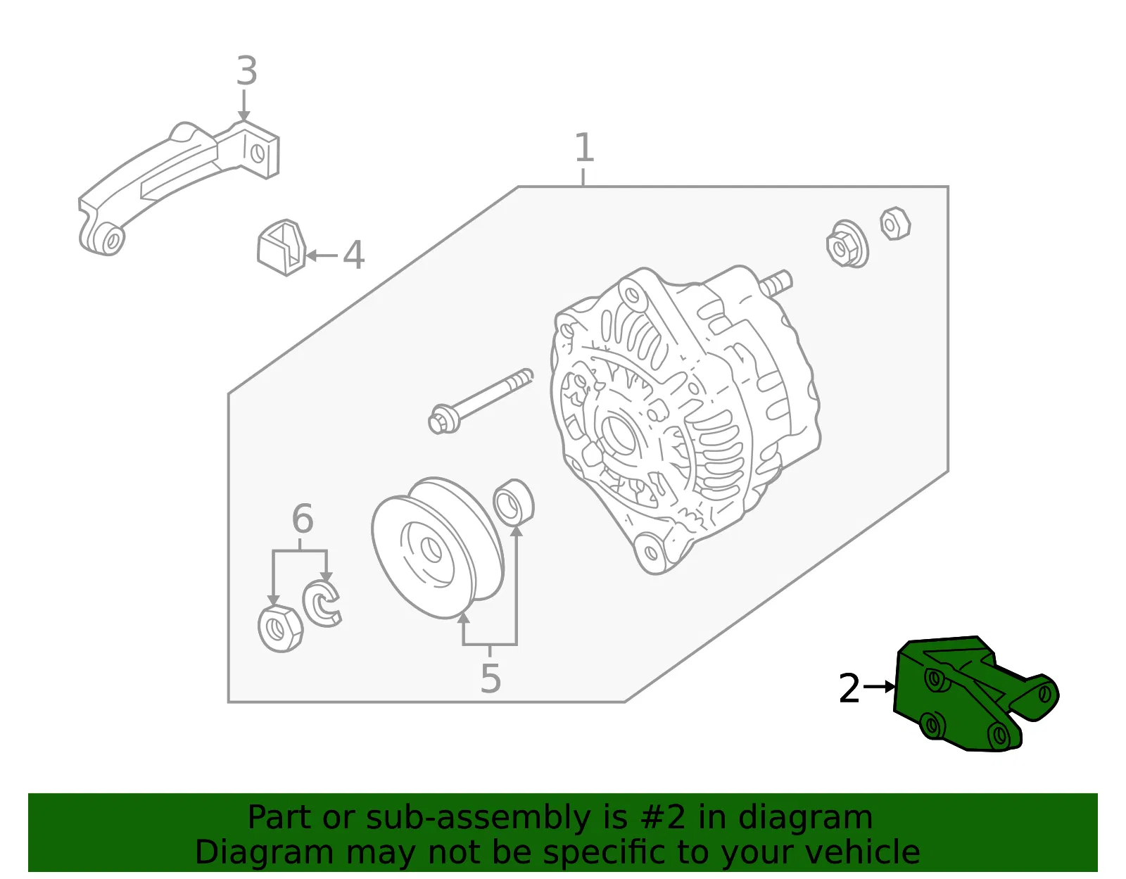 Alternator Mount Bracket - Mazda (FS01-18-371A) - view 3