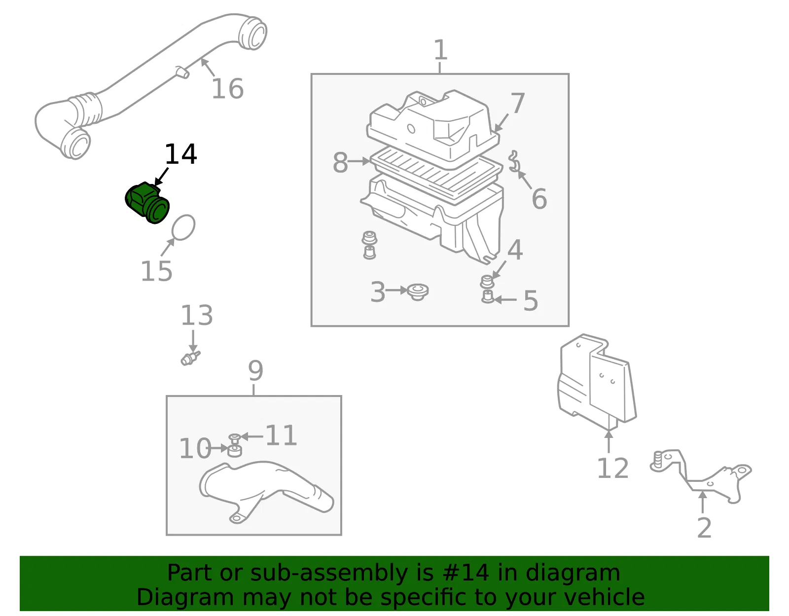 Mass Air Flow Sensor - Mazda (FS1E-13-215R-00) - view 3