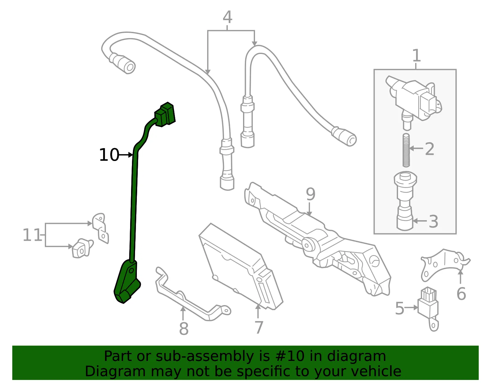 Engine Crankshaft Position Sensor - Mazda (FSD7-18-221B) - view 3