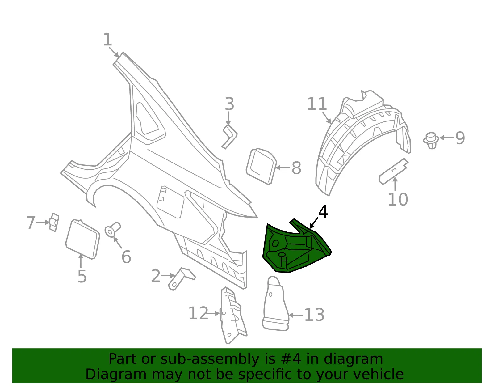 Tail Lamp Panel - Passenger Side (RH) - Nissan (G8140-9HSMA) - view 2
