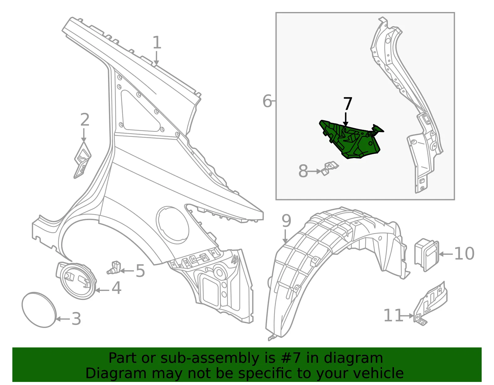 Rear Combination Lamp Base Assembly, Left - Nissan (G8141-7BAMA) - view 2