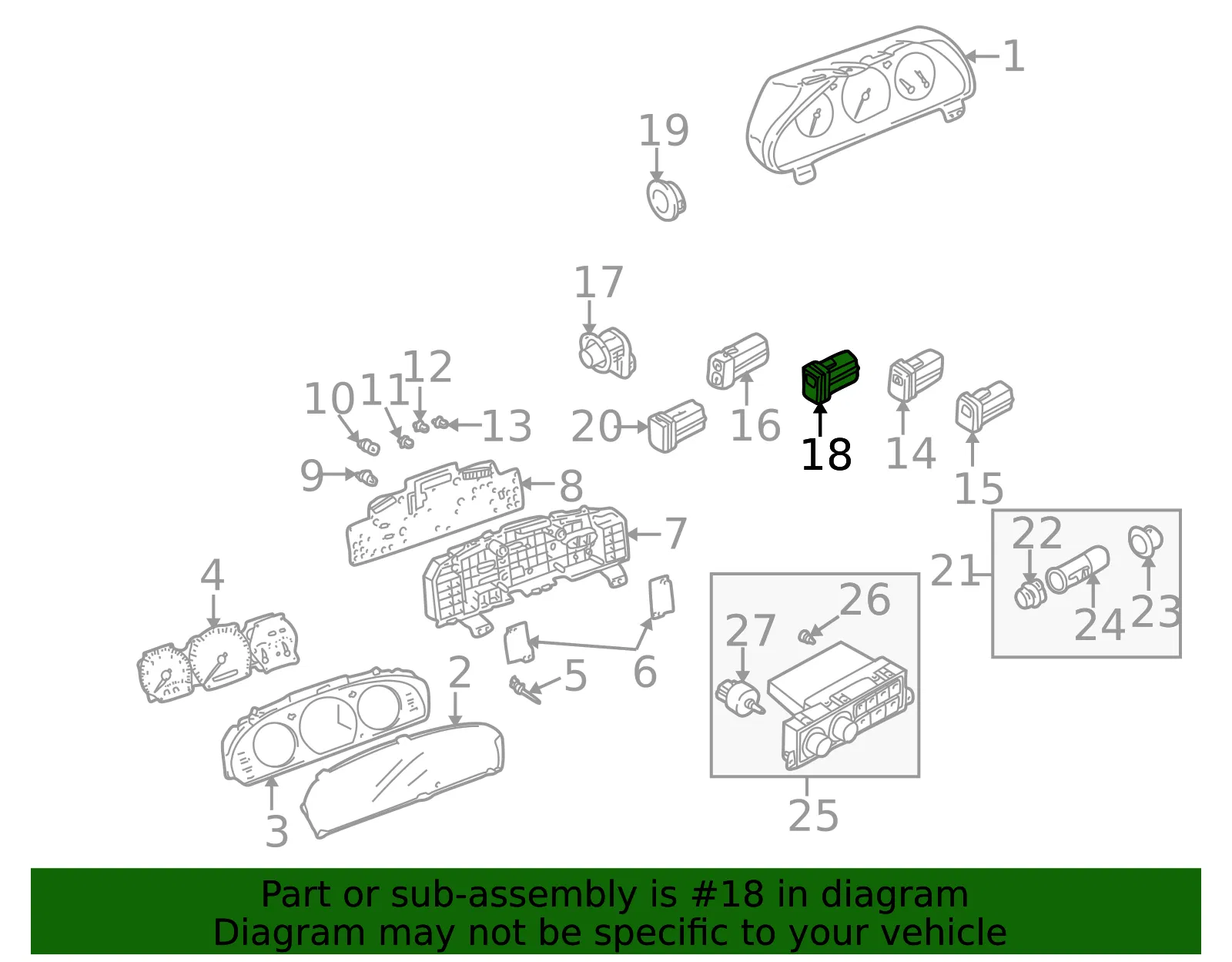 Switch Traction Off - MAZDA (GD7B664T0) - view 2