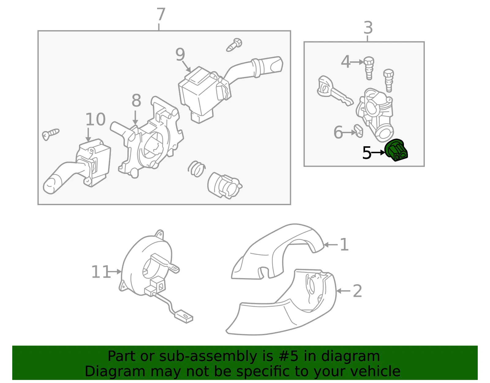 Ignition Switch - Mazda (GE4T-66-151) - view 3