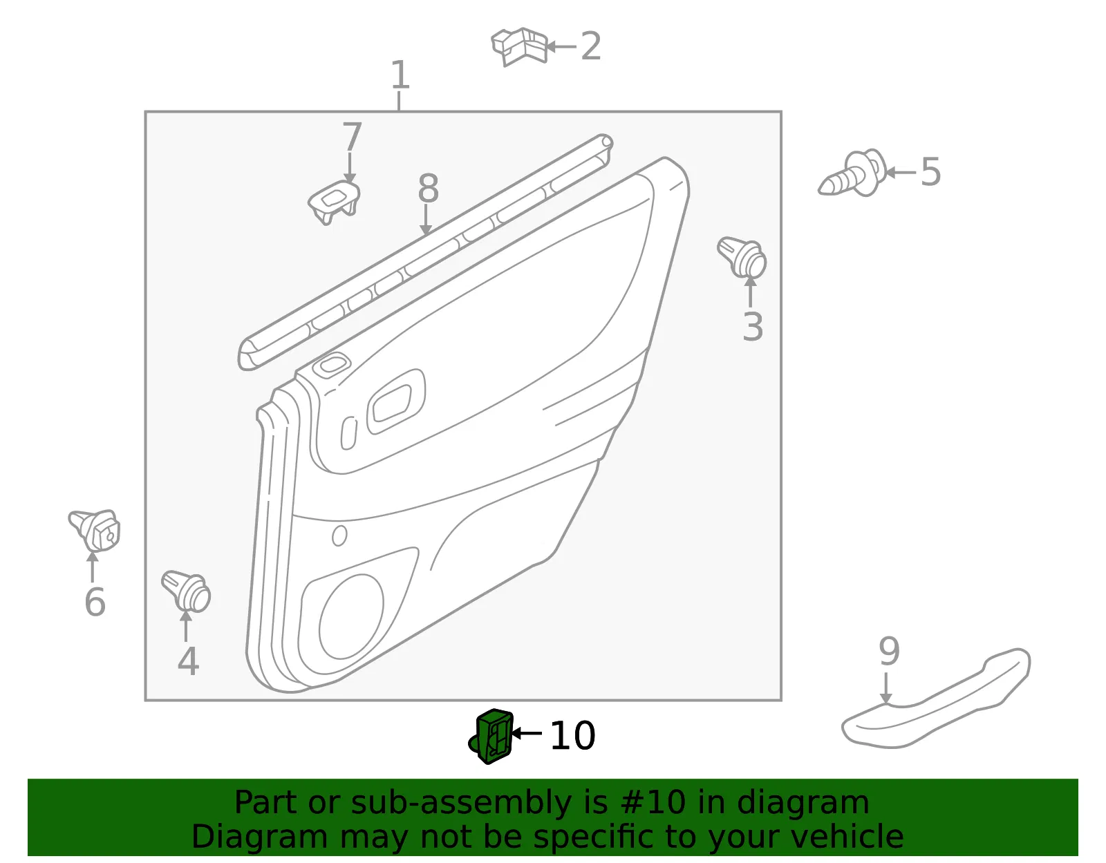 Switch Power Window - MAZDA (GE4T66380C80) - view 2