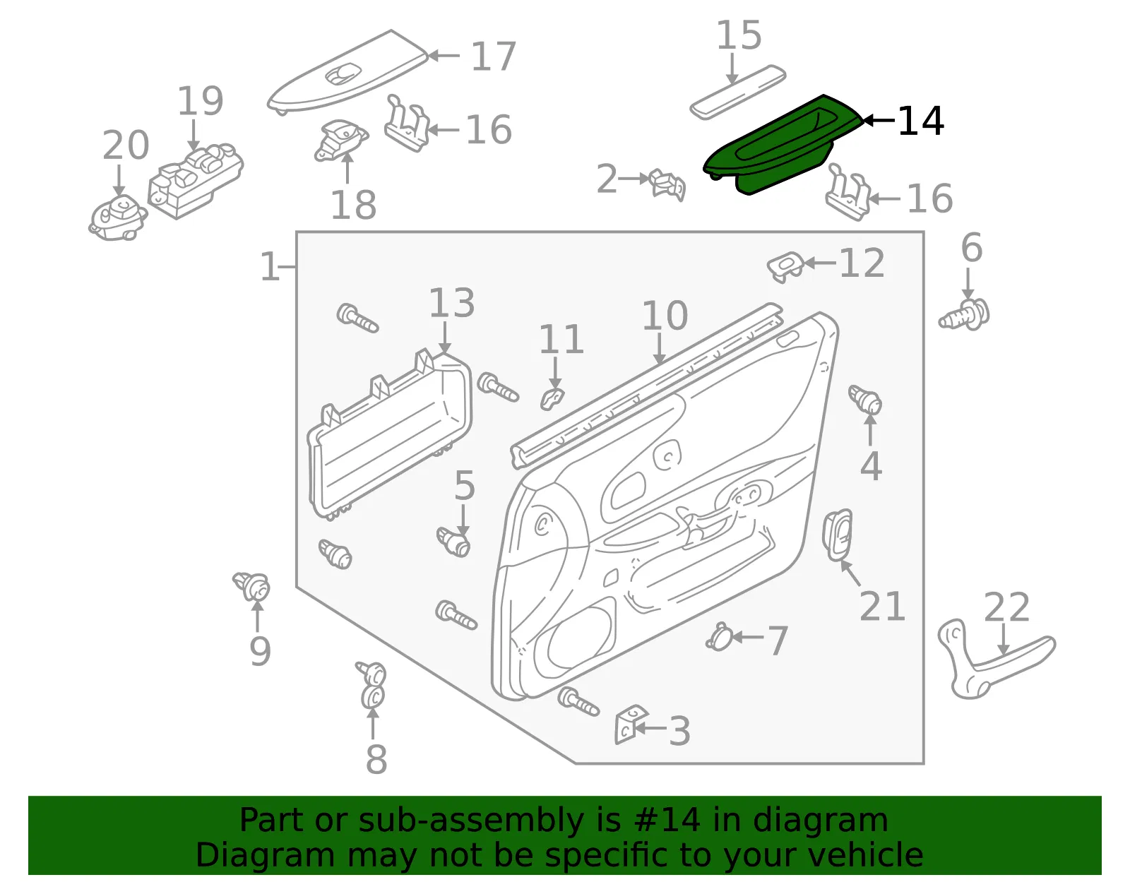 Panel R Switch - Mazda (GE4T684L1F80) - view 2