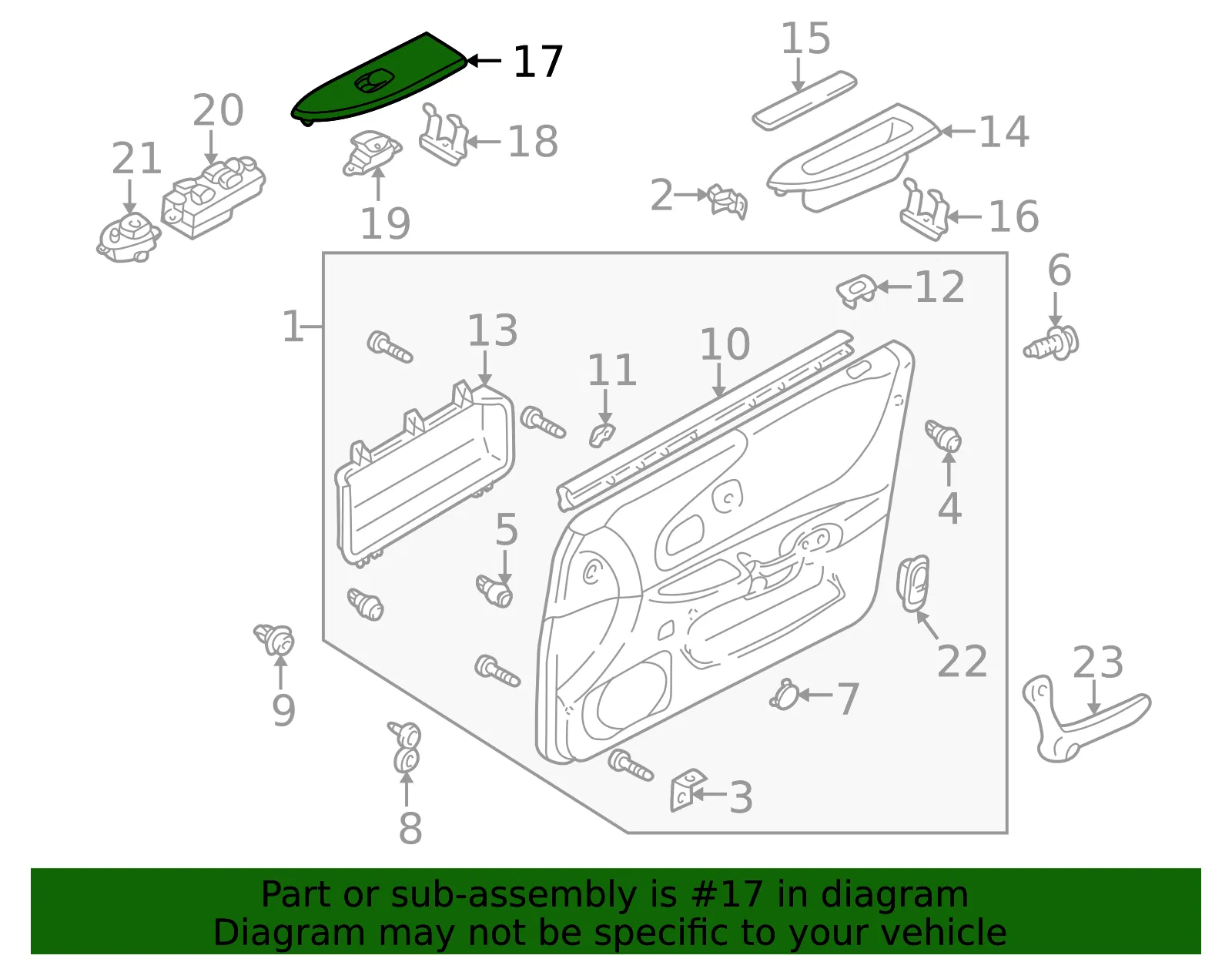Switch Panel - Passenger Side (RH) - Mazda (GE4V-68-4L1H-43) - view 2