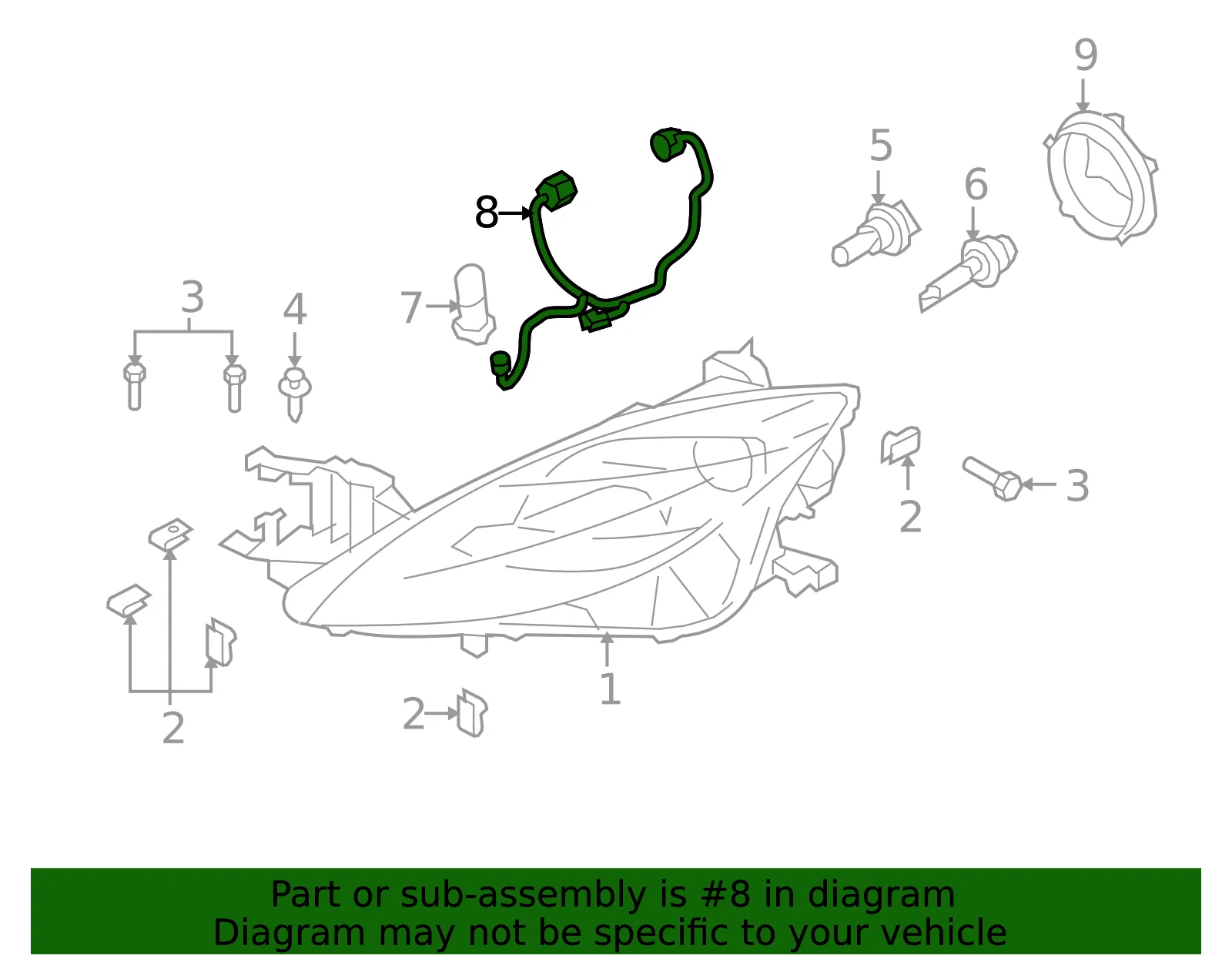 Socket & Wire - Mazda (GEG1-51-155) - view 3