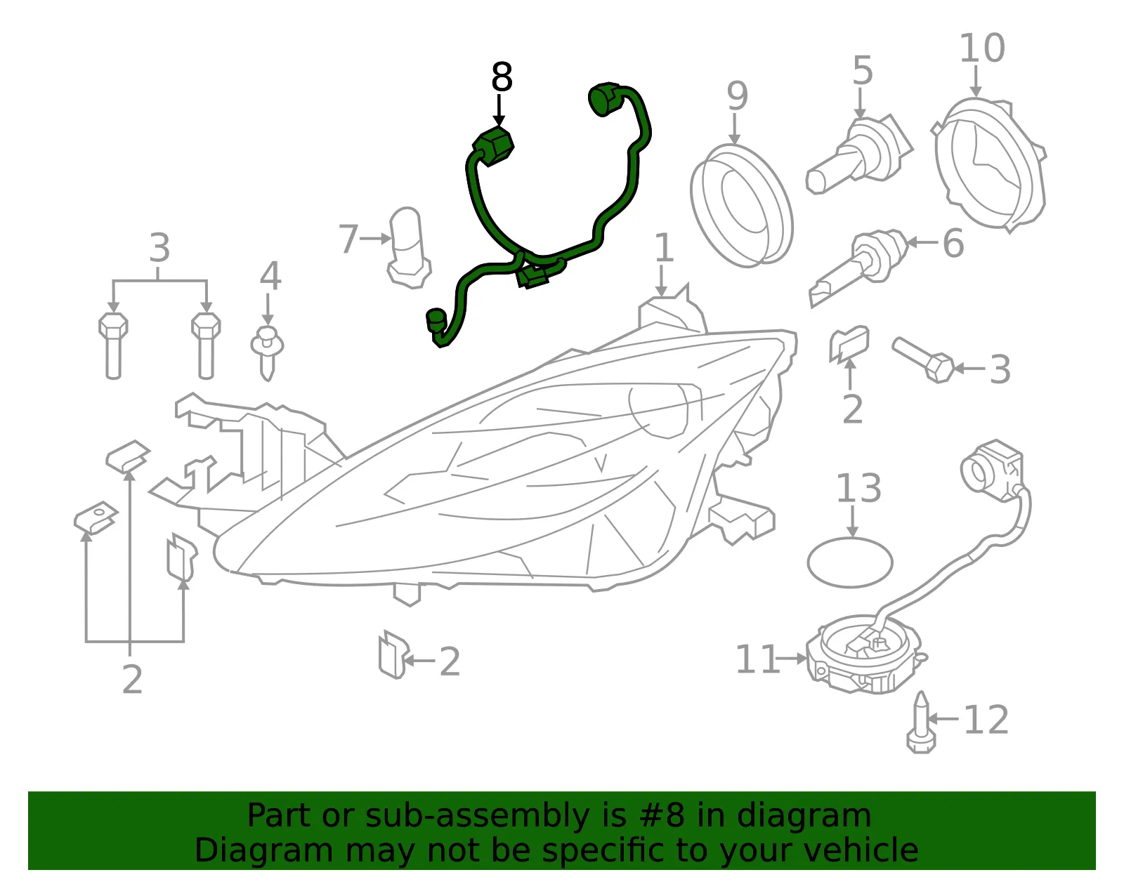Socket & Wire - Mazda (GEG2-51-155) - view 3