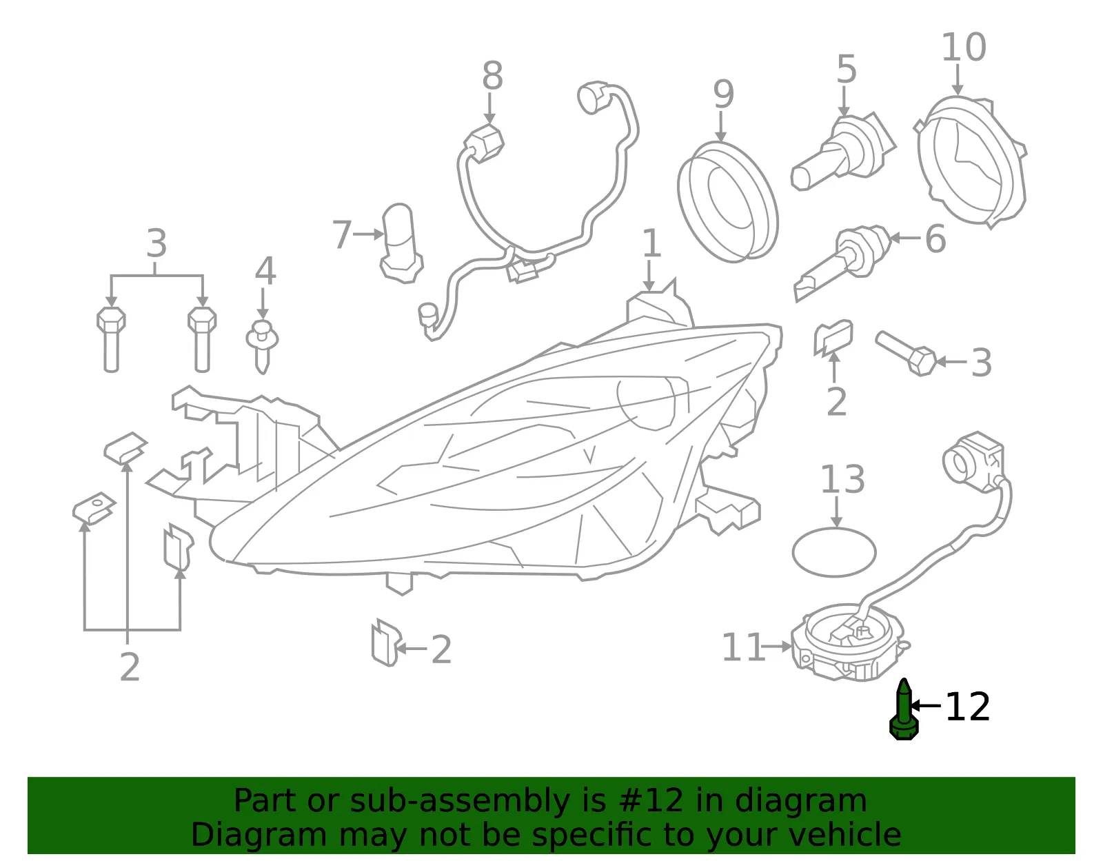 Control Module Screw - Mazda (GEG2510E3) - view 3