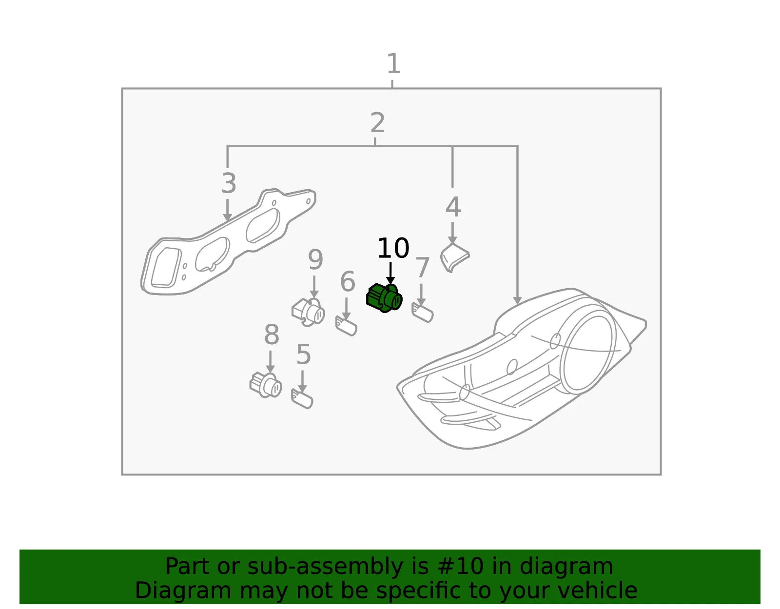 Tail Light Socket - Mazda (GG2M-51-3F7) - view 3