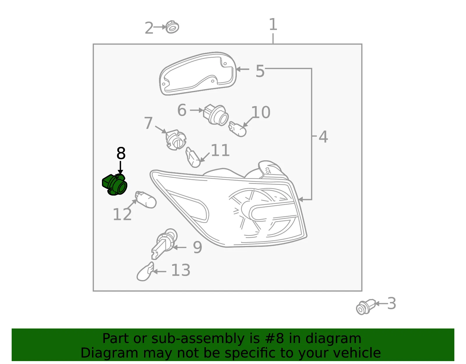 Back Up Light Socket - Mazda (GG2M-51-3G7) - view 3