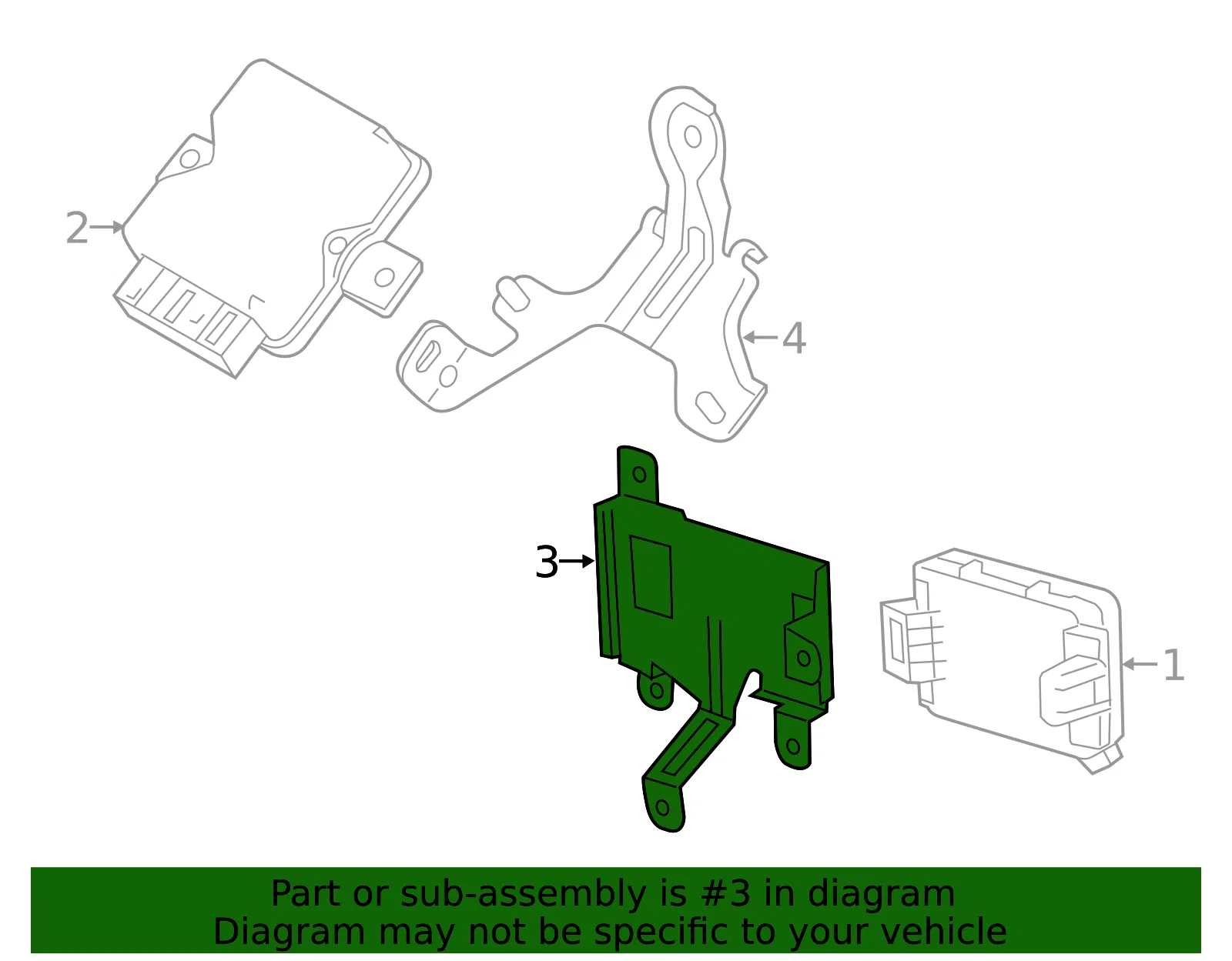 Body Control Module Bracket - Mazda (GHK1-67-9BY) - view 3