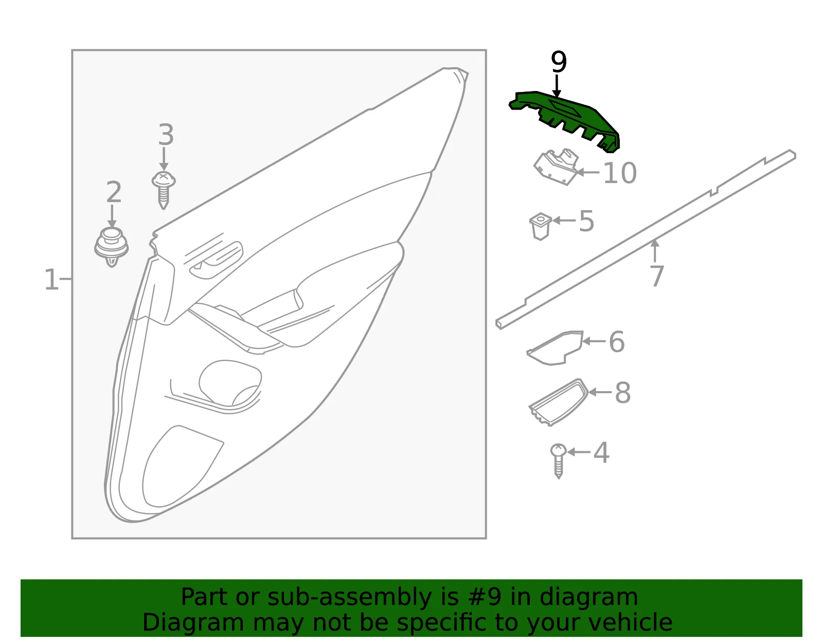 Switch Panel - Passenger Side (RH) - Mazda (GHP9-68-5L1B-02) - view 2