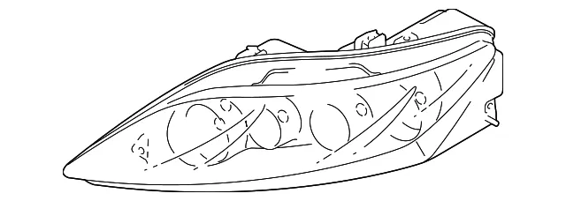 Headlamp Assembly - Passenger Side (RH) - Mazda (GK2A-51-0K0E)