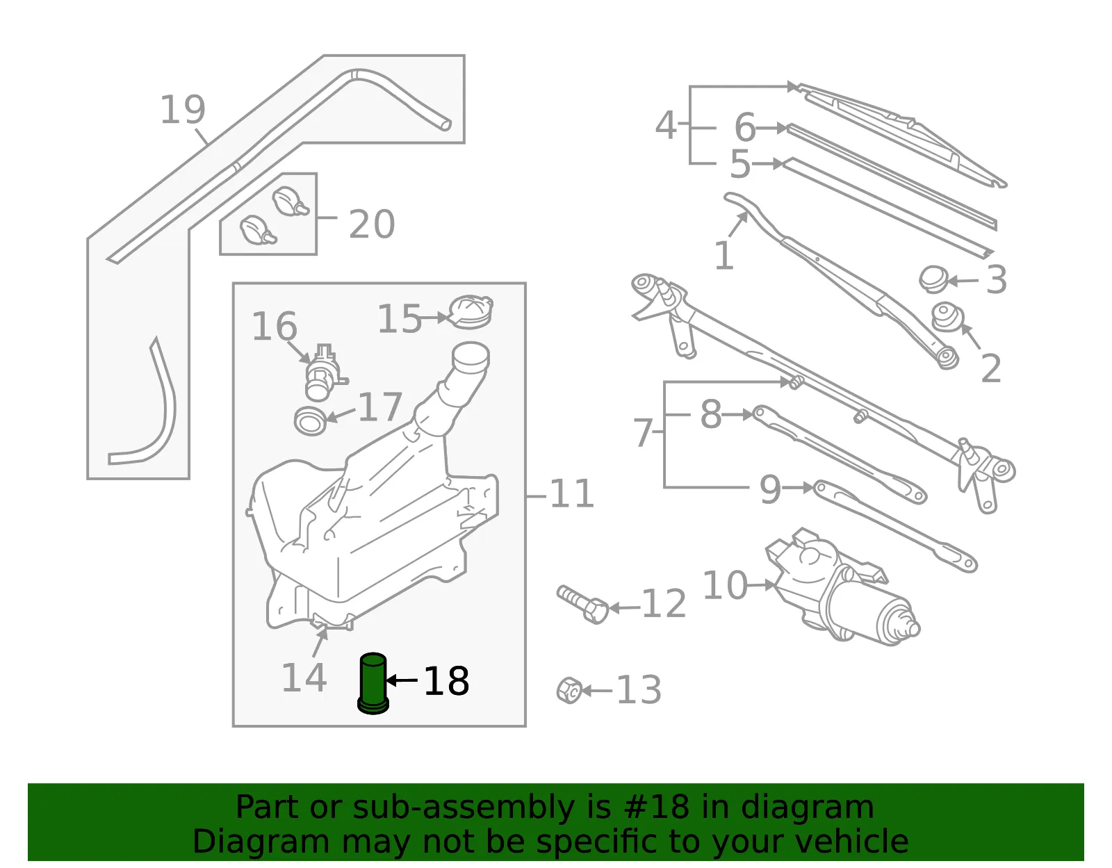 Washer Fluid Level Sensor - Mazda (GN3A-67-488) - view 3