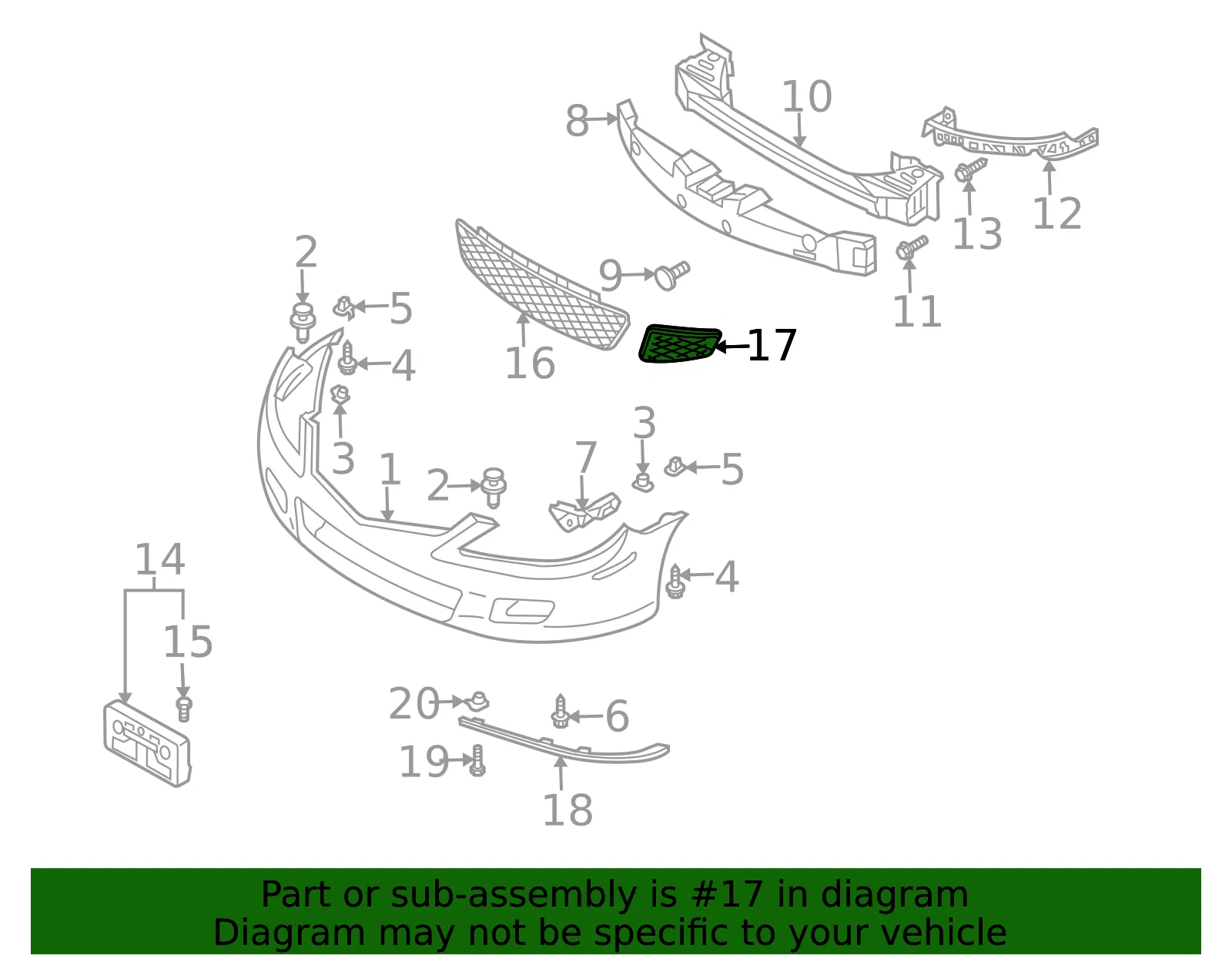 Fog Light Cover - Mazda (GP7A-50-C21) - view 3