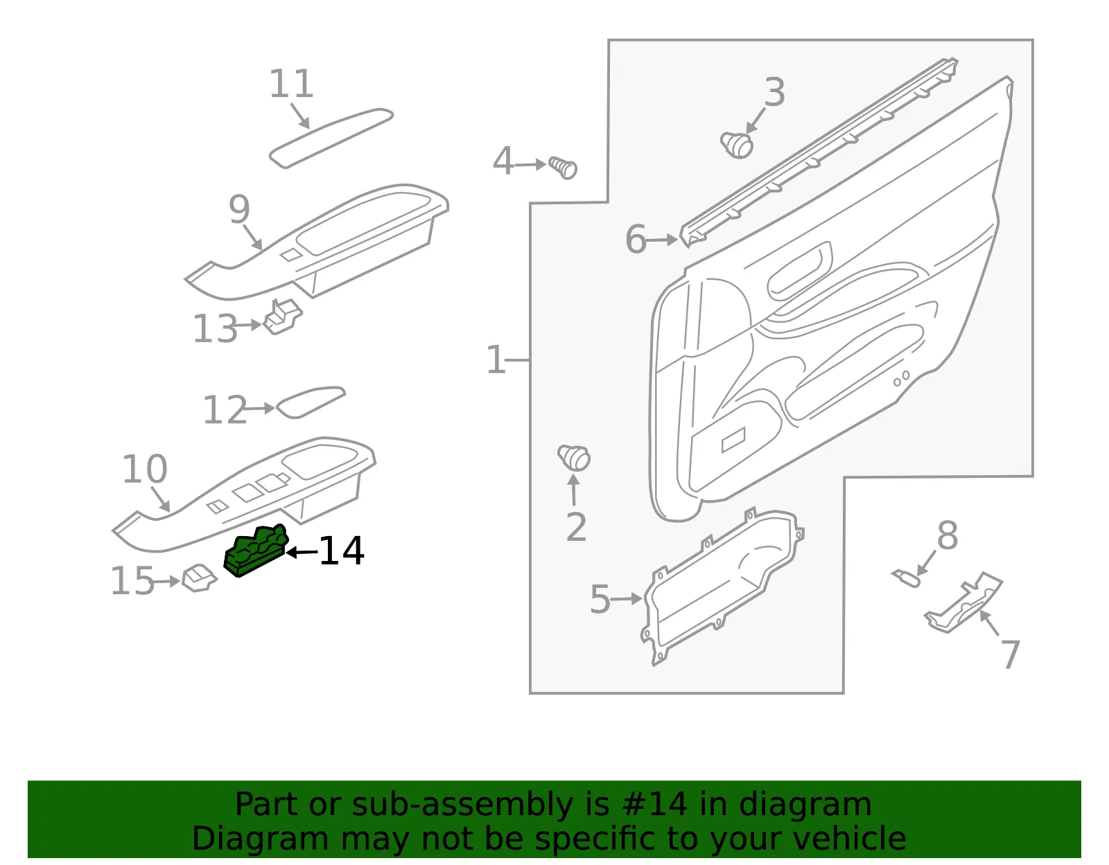 Window Switch - Driver's Side (LH) - Mazda (GP7A-66-350C) - view 3