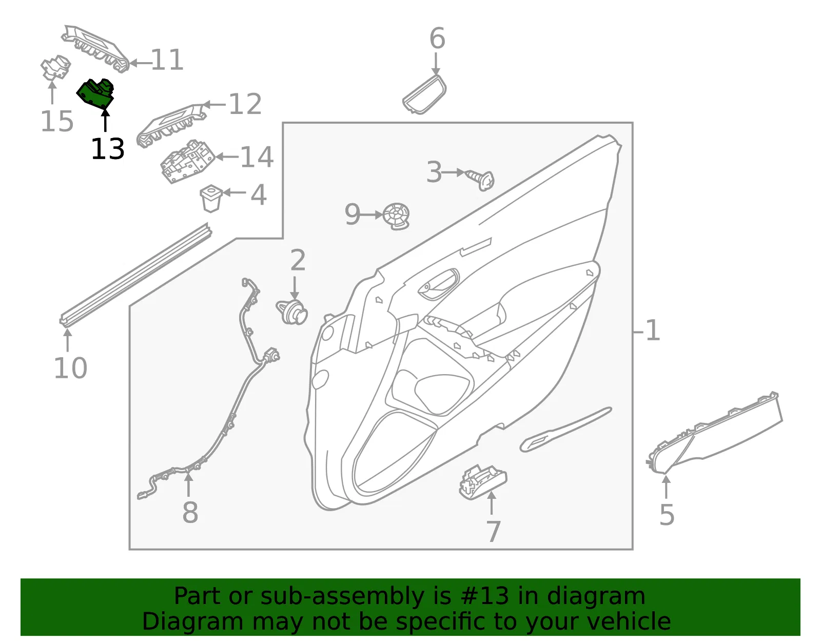 Window Switch - Mazda (GR2C-66-370A) - view 4