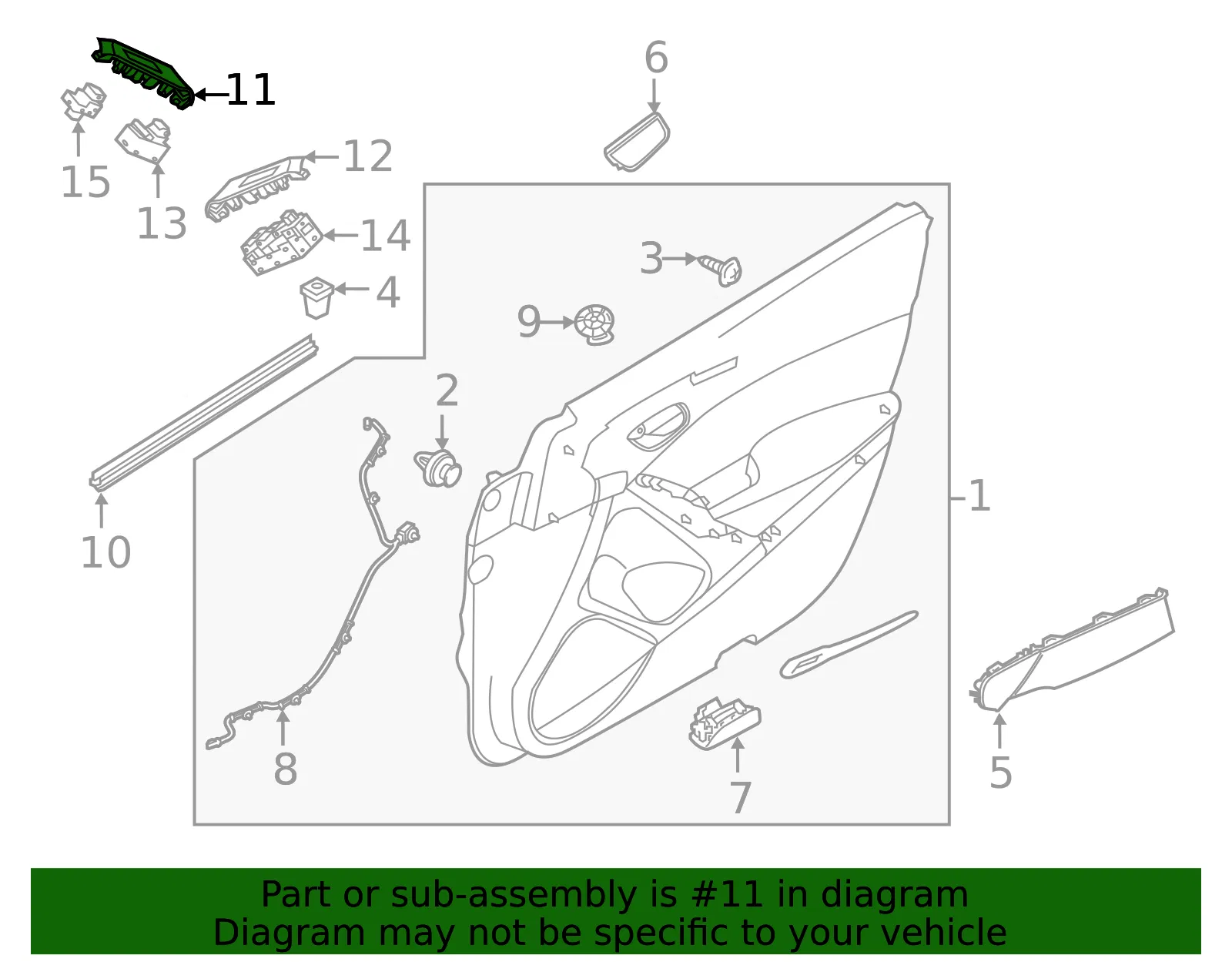 Switch Panel - Passenger Side (RH) - Mazda (GRF5-68-4L1A) - view 2