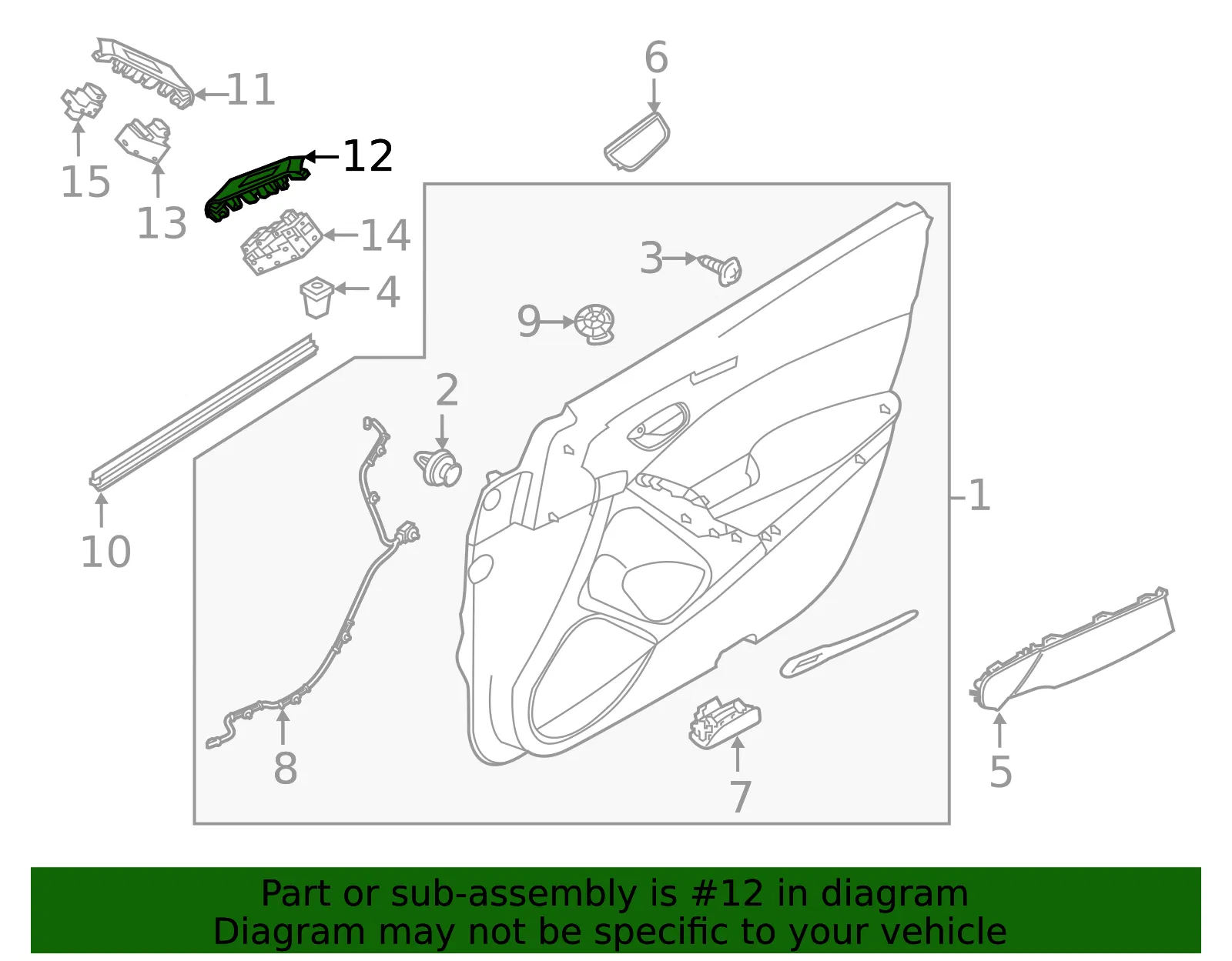 Switch Panel - Driver's Side (LH) - Mazda (GRF5-68-4L6A) - view 2