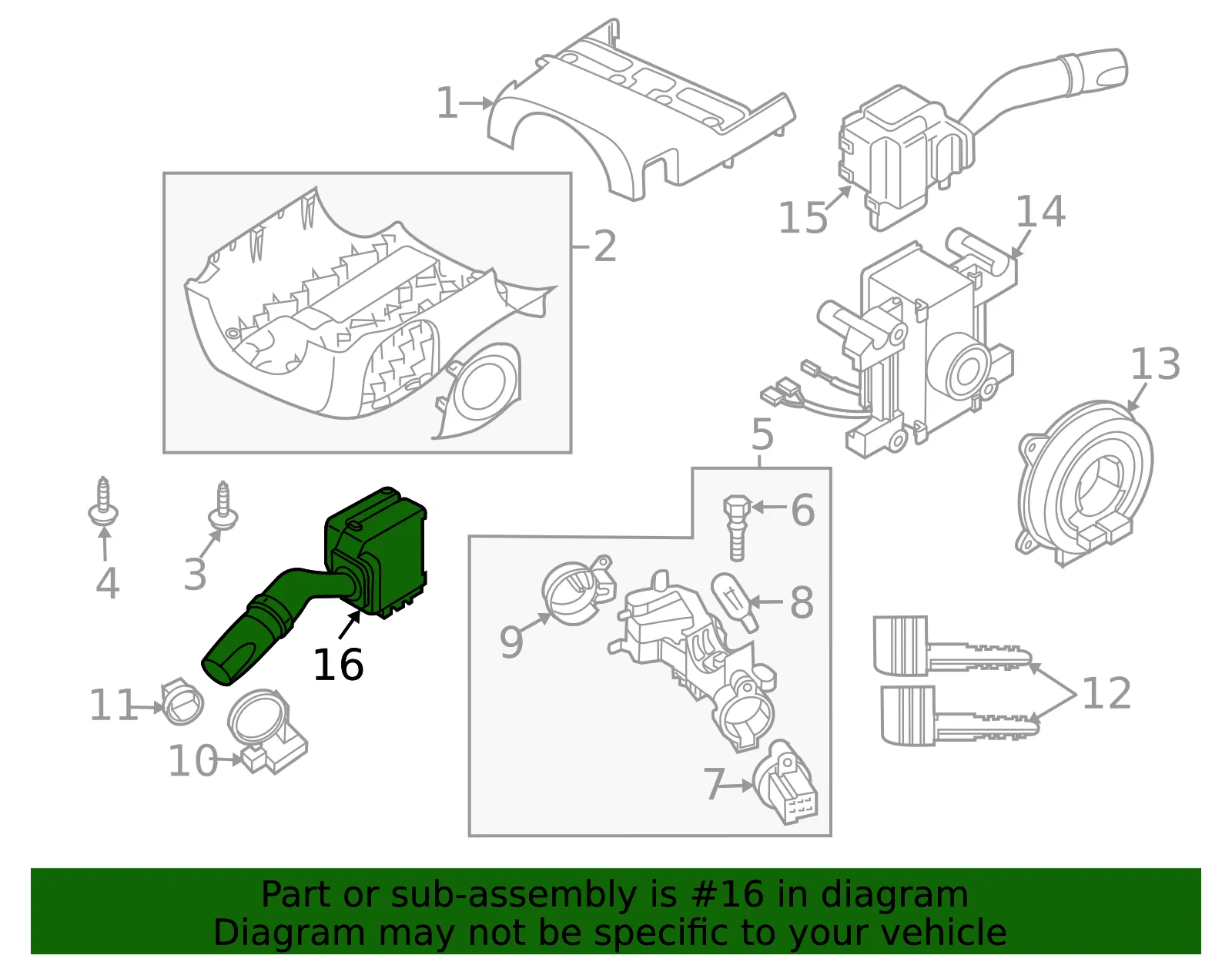 Fog Lights Switch - Mazda (GS3M-66-122A) - view 6